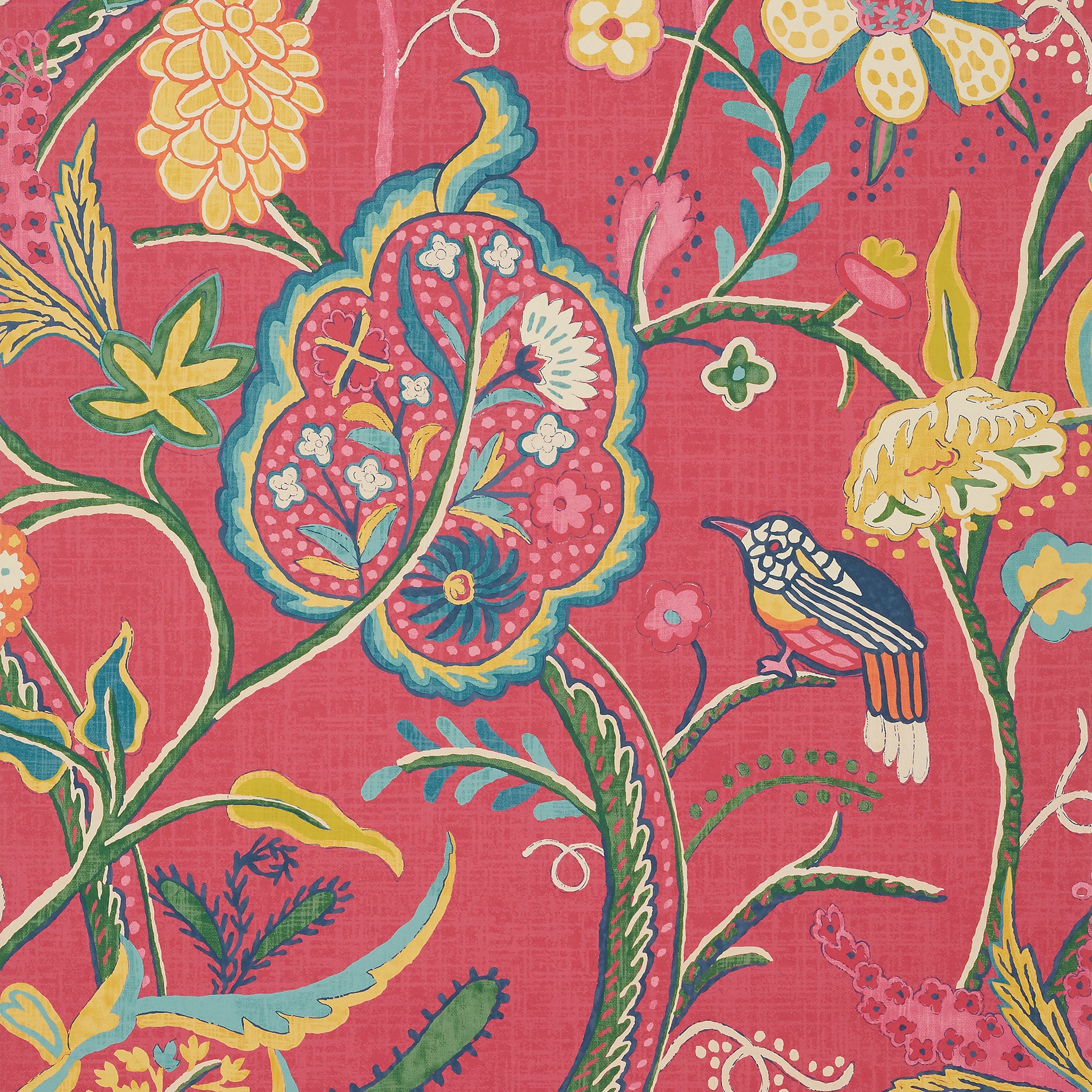 Windsor fabric in pink color - pattern number T14302 - by Thibaut in the Canopy collection