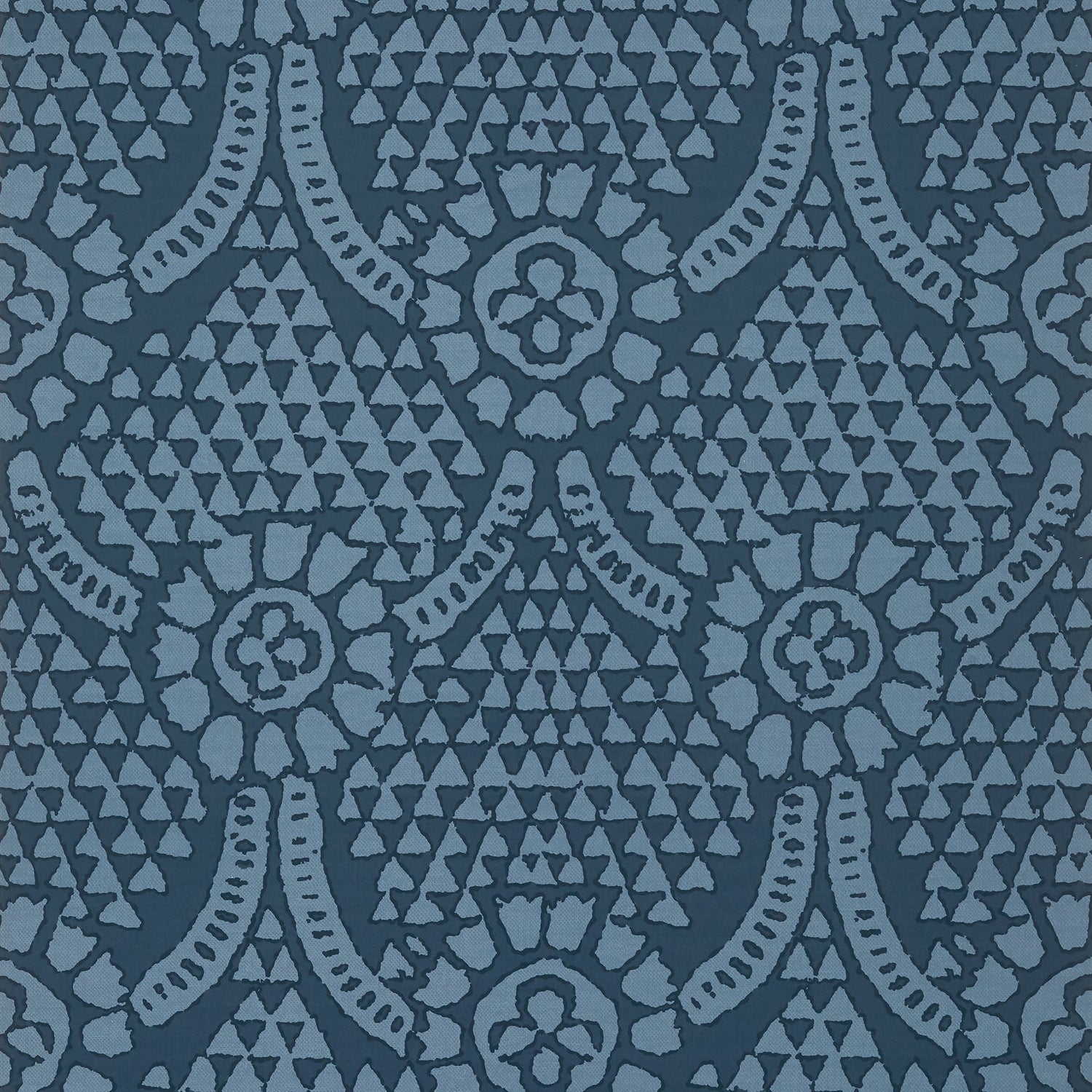 Chamomile fabric in navy color - pattern number T14315 - by Thibaut in the Canopy collection