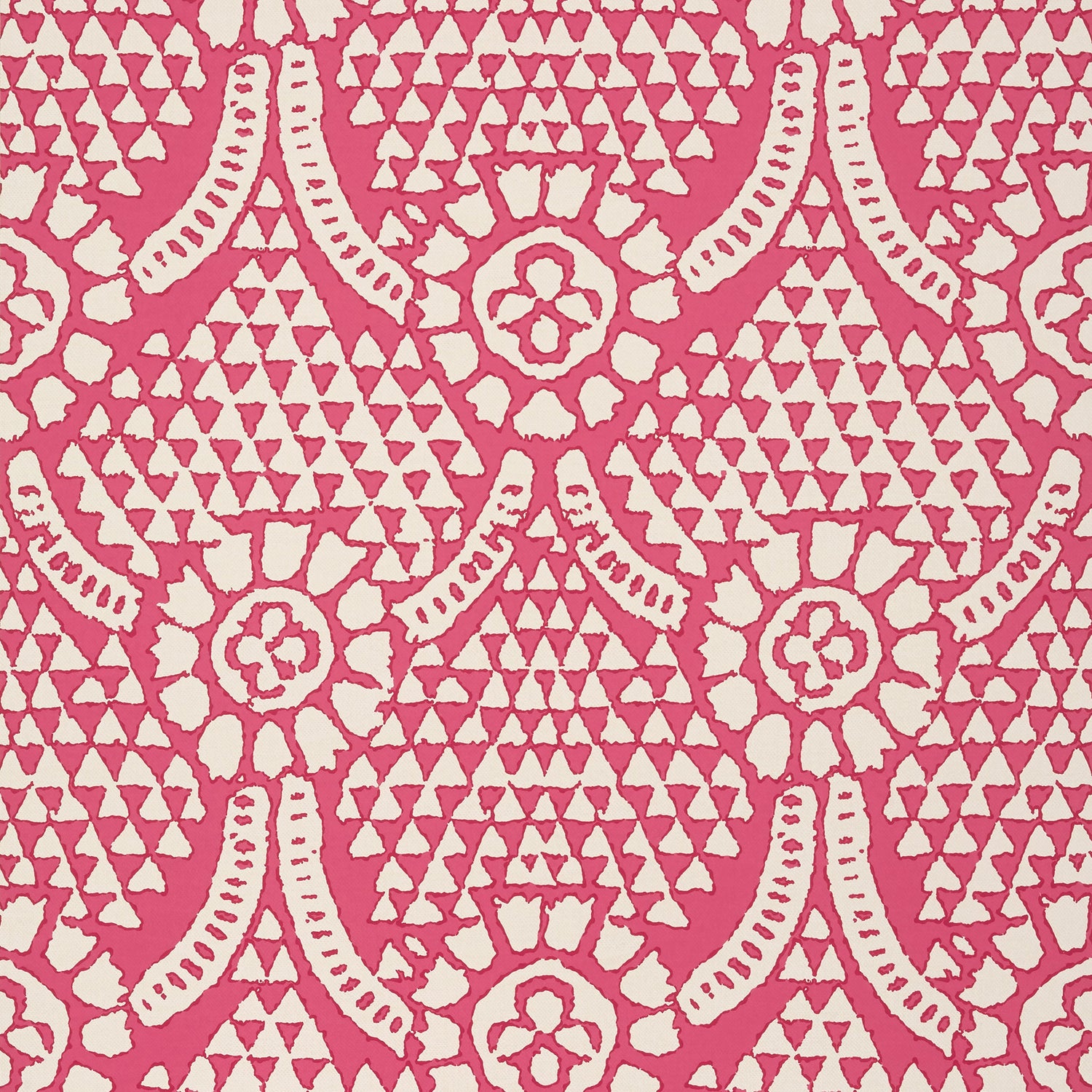Chamomile fabric in pink color - pattern number T14316 - by Thibaut in the Canopy collection
