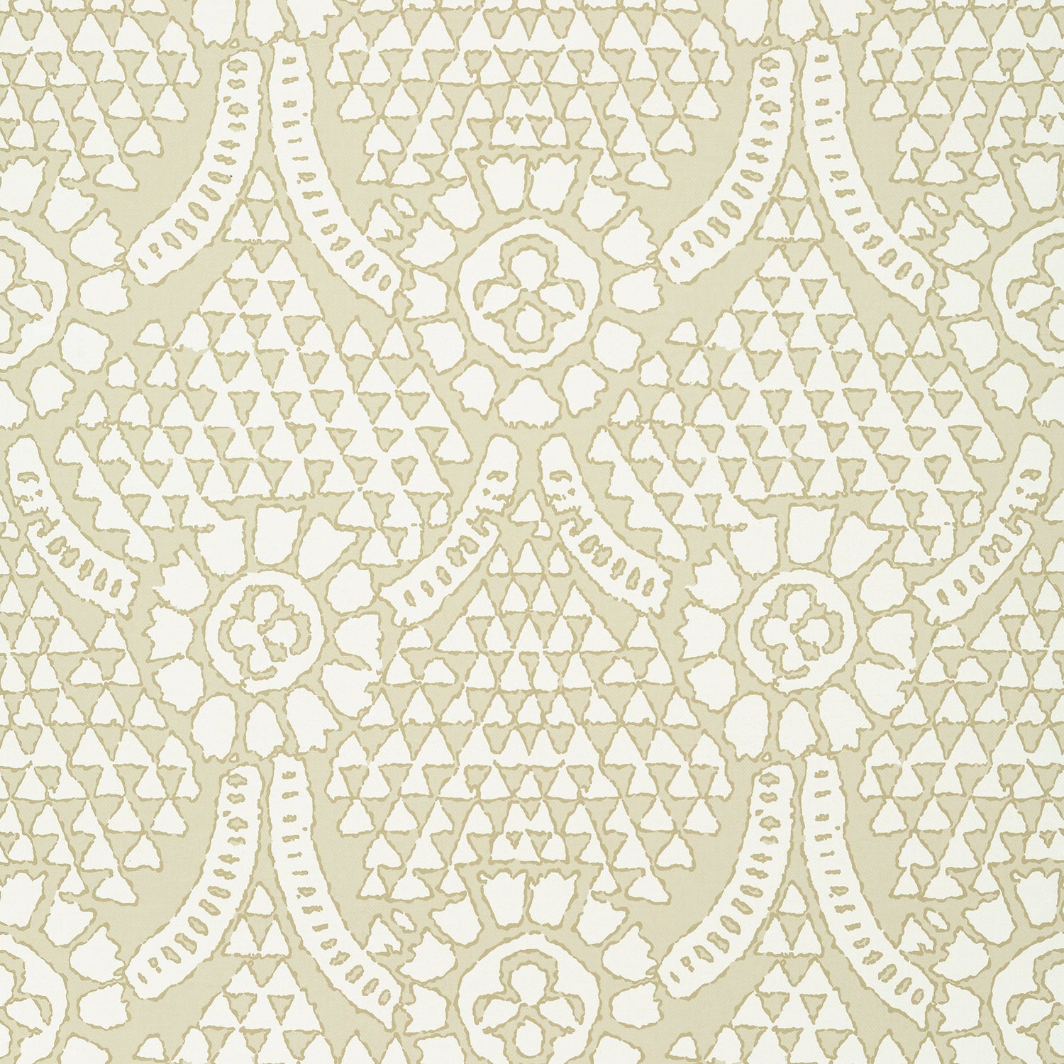 Chamomile fabric in beige color - pattern number T14319 - by Thibaut in the Canopy collection