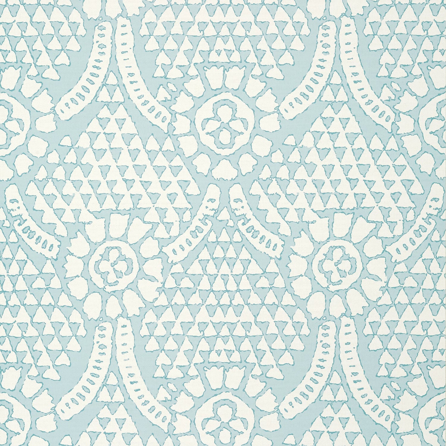 Chamomile fabric in spa blue color - pattern number T14320 - by Thibaut in the Canopy collection