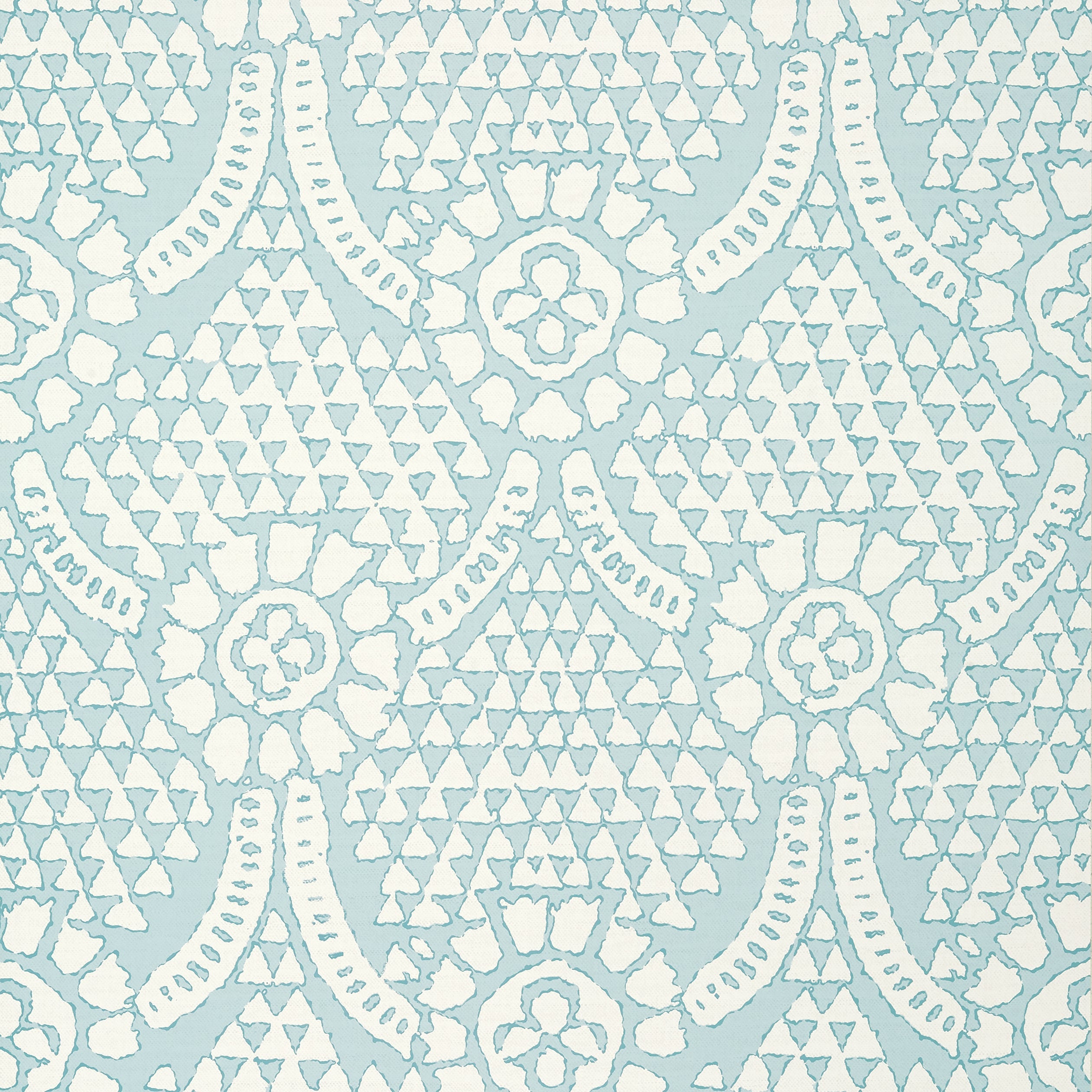 Chamomile fabric in spa blue color - pattern number T14320 - by Thibaut in the Canopy collection