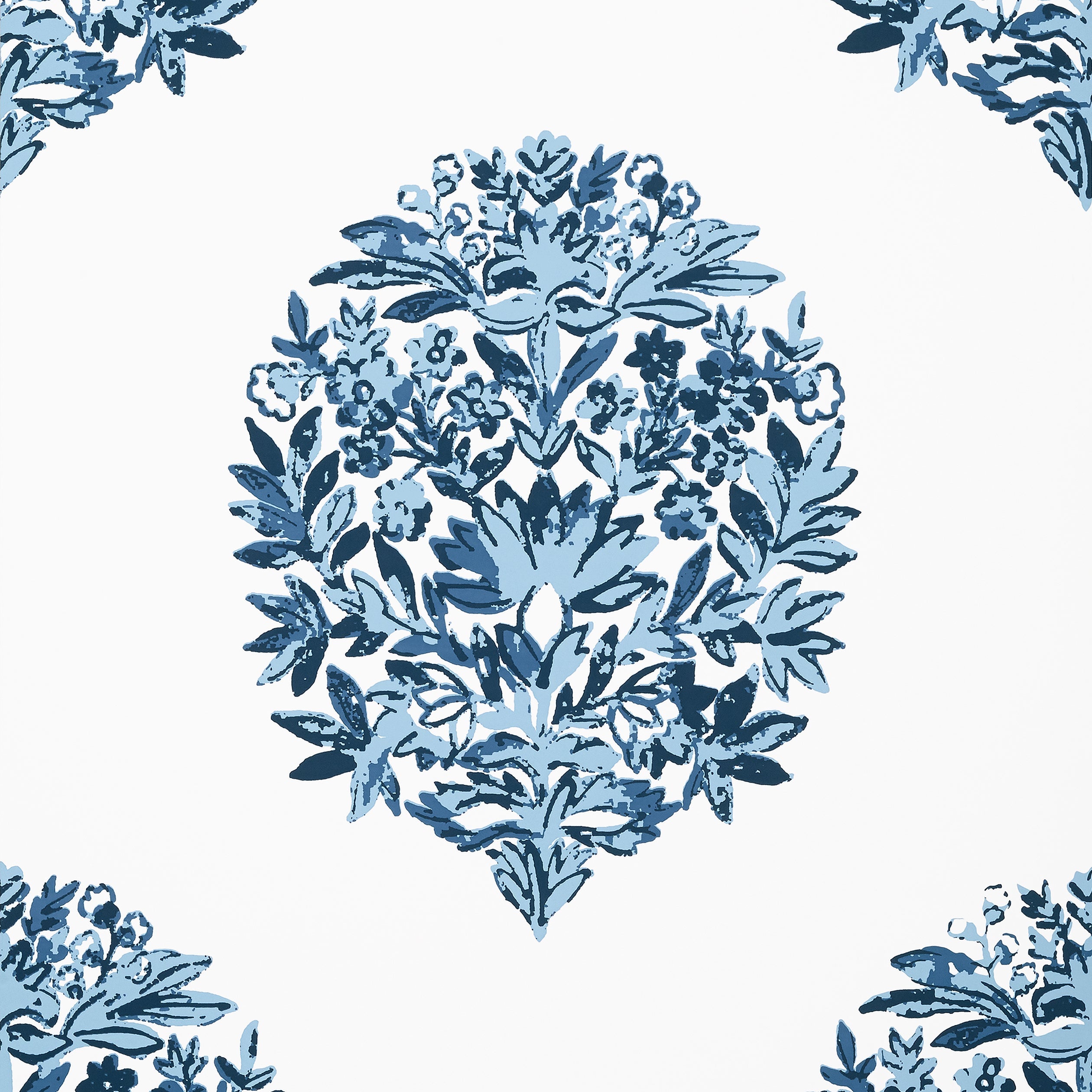 Ridgefield fabric in blue color - pattern number T14322 - by Thibaut in the Canopy collection