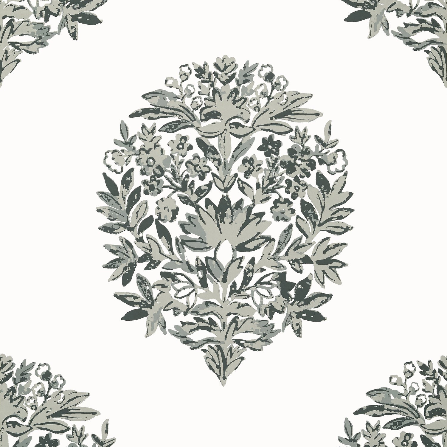 Ridgefield fabric in grey color - pattern number T14324 - by Thibaut in the Canopy collection