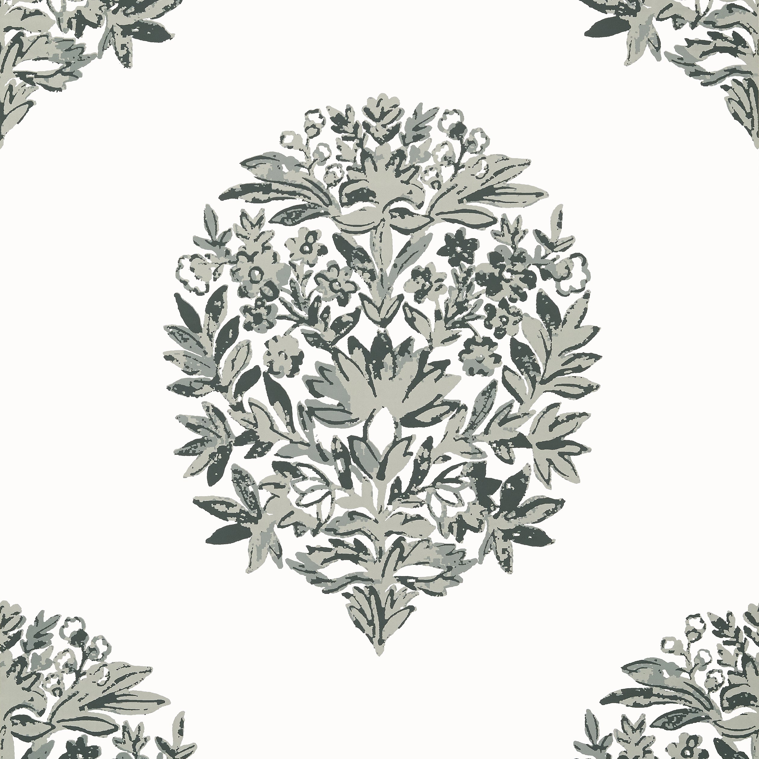 Ridgefield fabric in grey color - pattern number T14324 - by Thibaut in the Canopy collection
