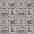 Dooley wallpaper in black color - pattern number T14347 - by Thibaut in the Canopy collection