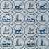 Dooley wallpaper in navy color - pattern number T14348 - by Thibaut in the Canopy collection