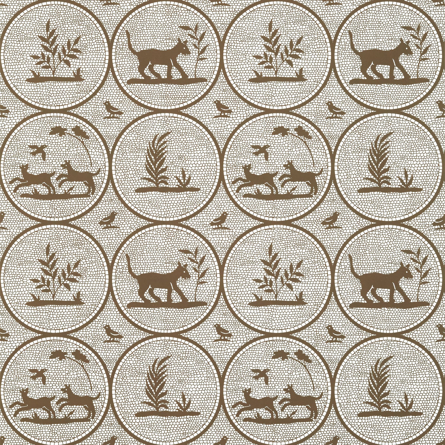 Dooley wallpaper in brown color - pattern number T14349 - by Thibaut in the Canopy collection
