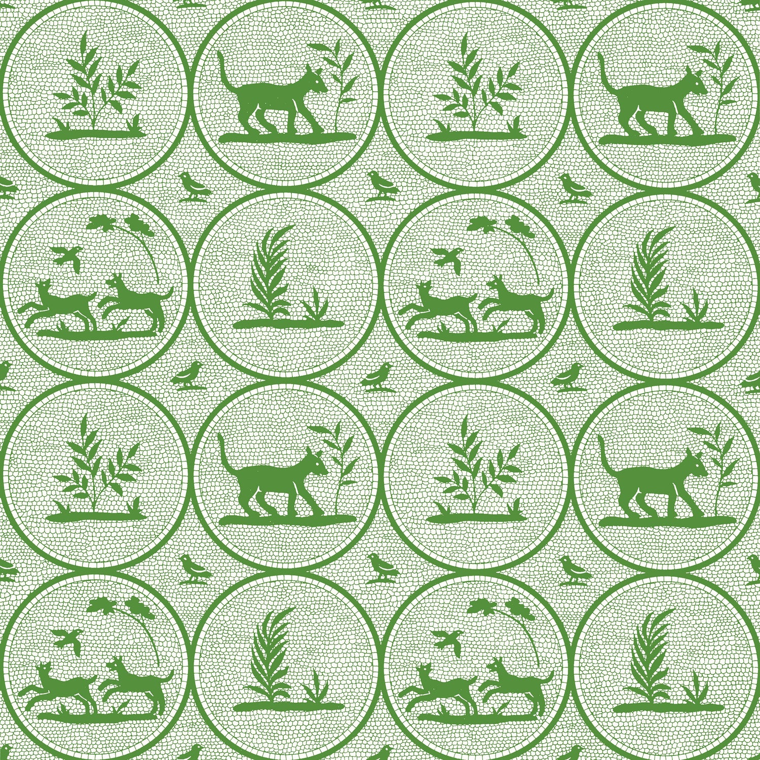 Dooley wallpaper in green color - pattern number T14351 - by Thibaut in the Canopy collection