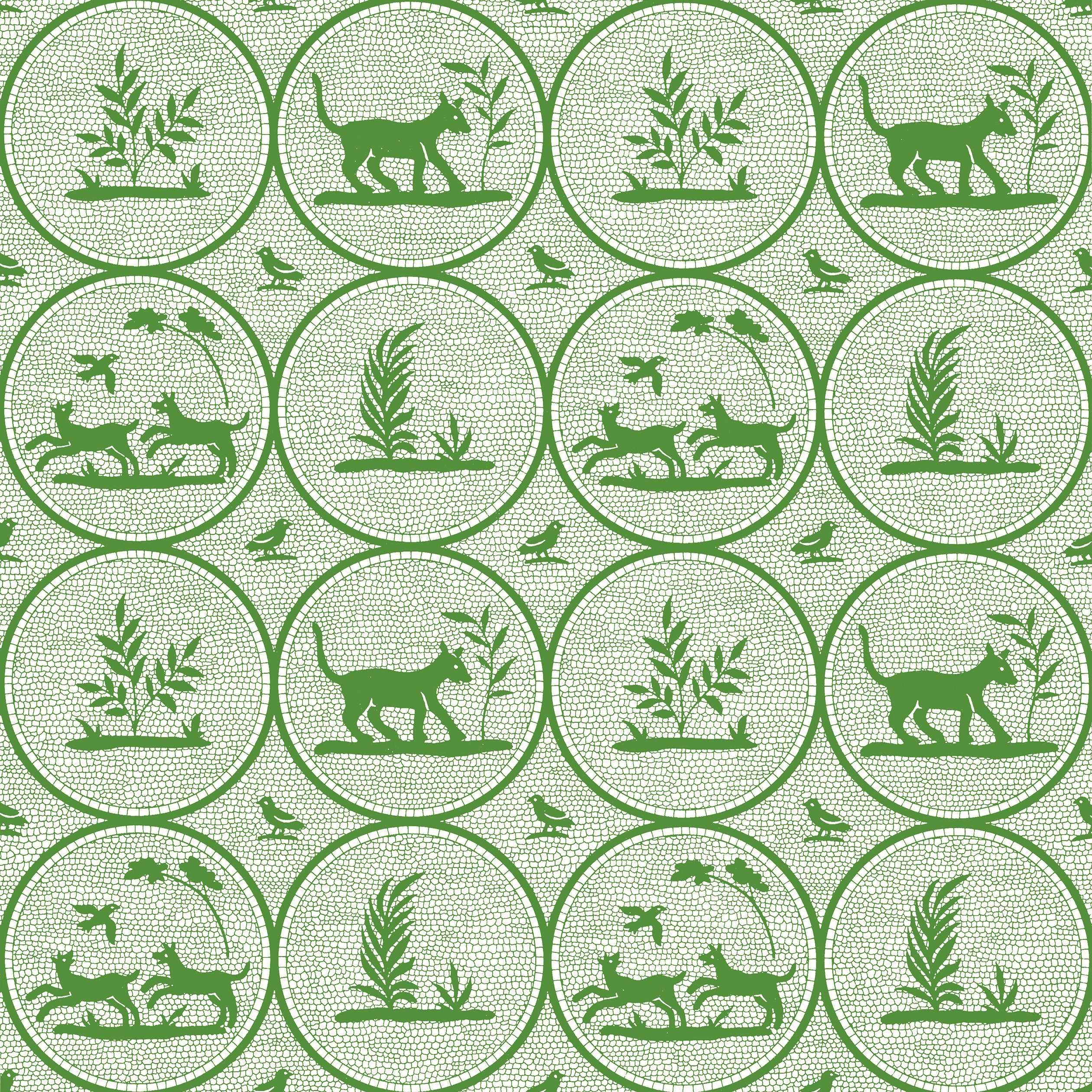 Dooley wallpaper in green color - pattern number T14351 - by Thibaut in the Canopy collection