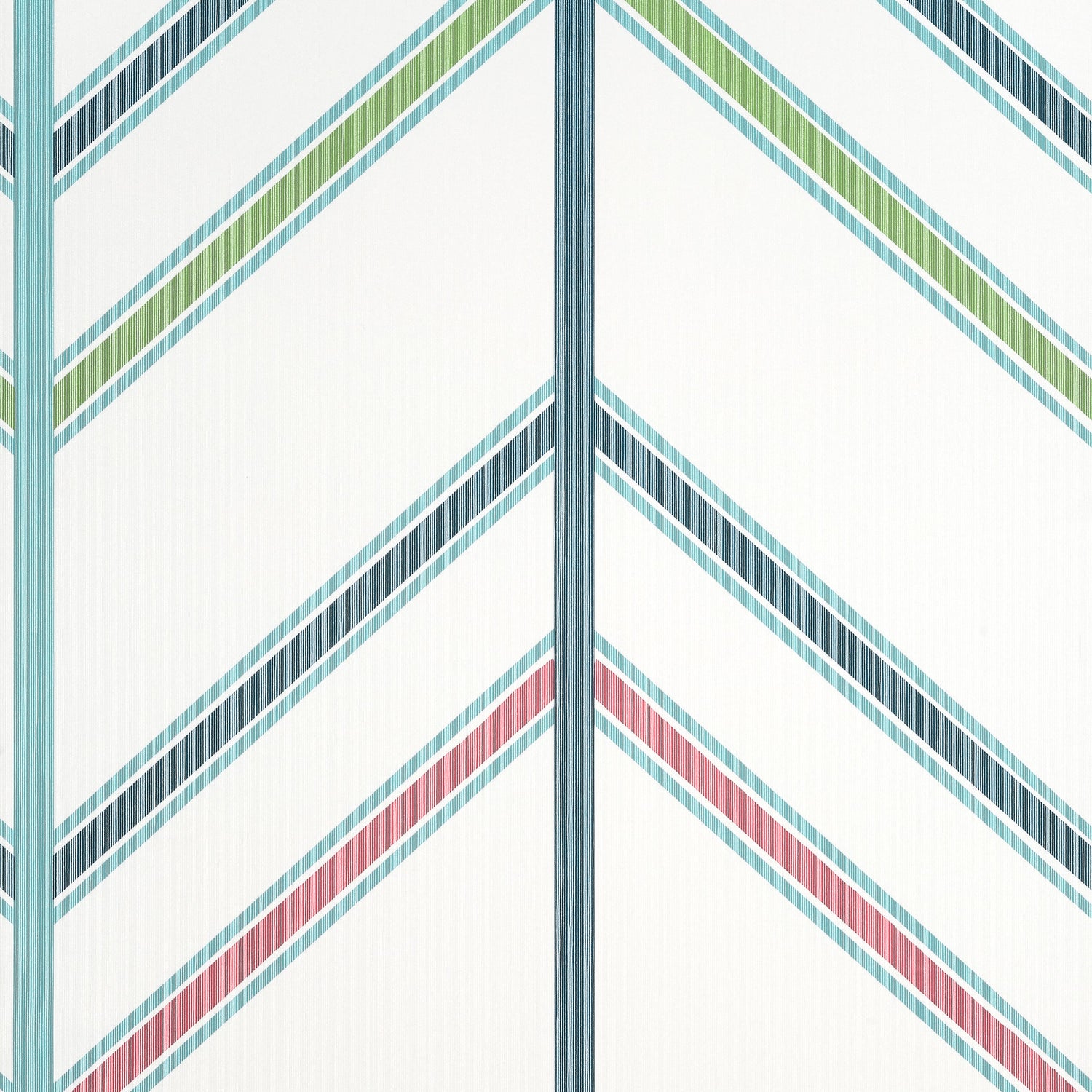 Ventura wallpaper in blue and pink color - pattern number T14355 - by Thibaut in the Canopy collection