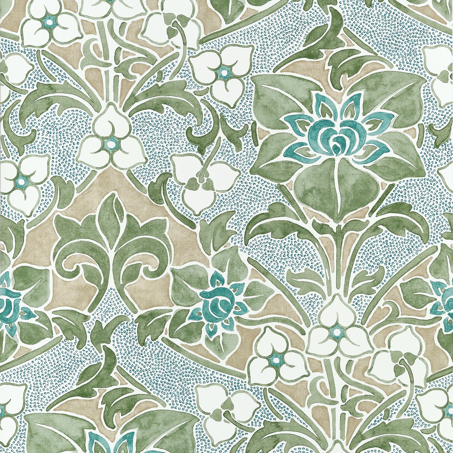 Woodford Wallpaper in Sage color - pattern number T14600 - by Thibaut in the Fairhaven collection