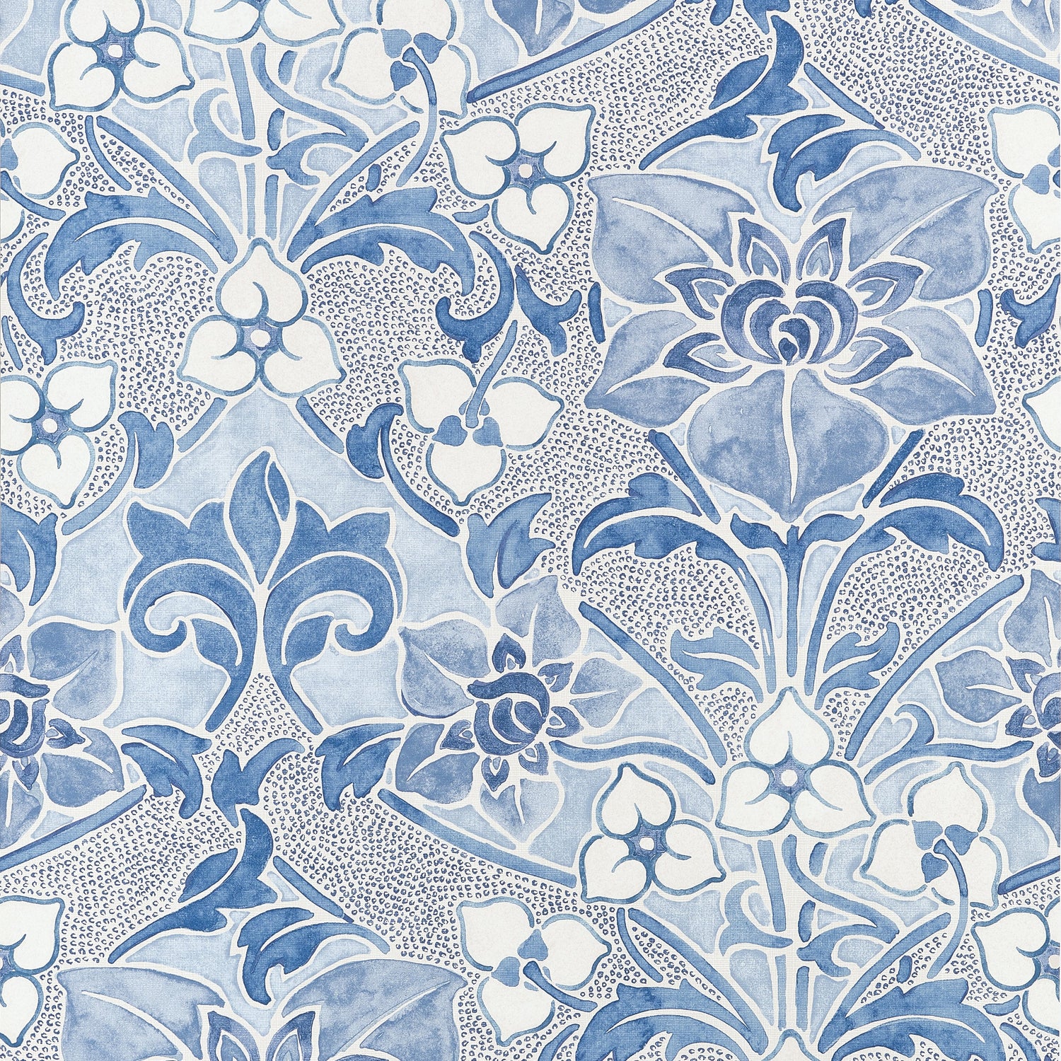 Woodford Wallpaper in Blue color - pattern number T14602 - by Thibaut in the Fairhaven collection