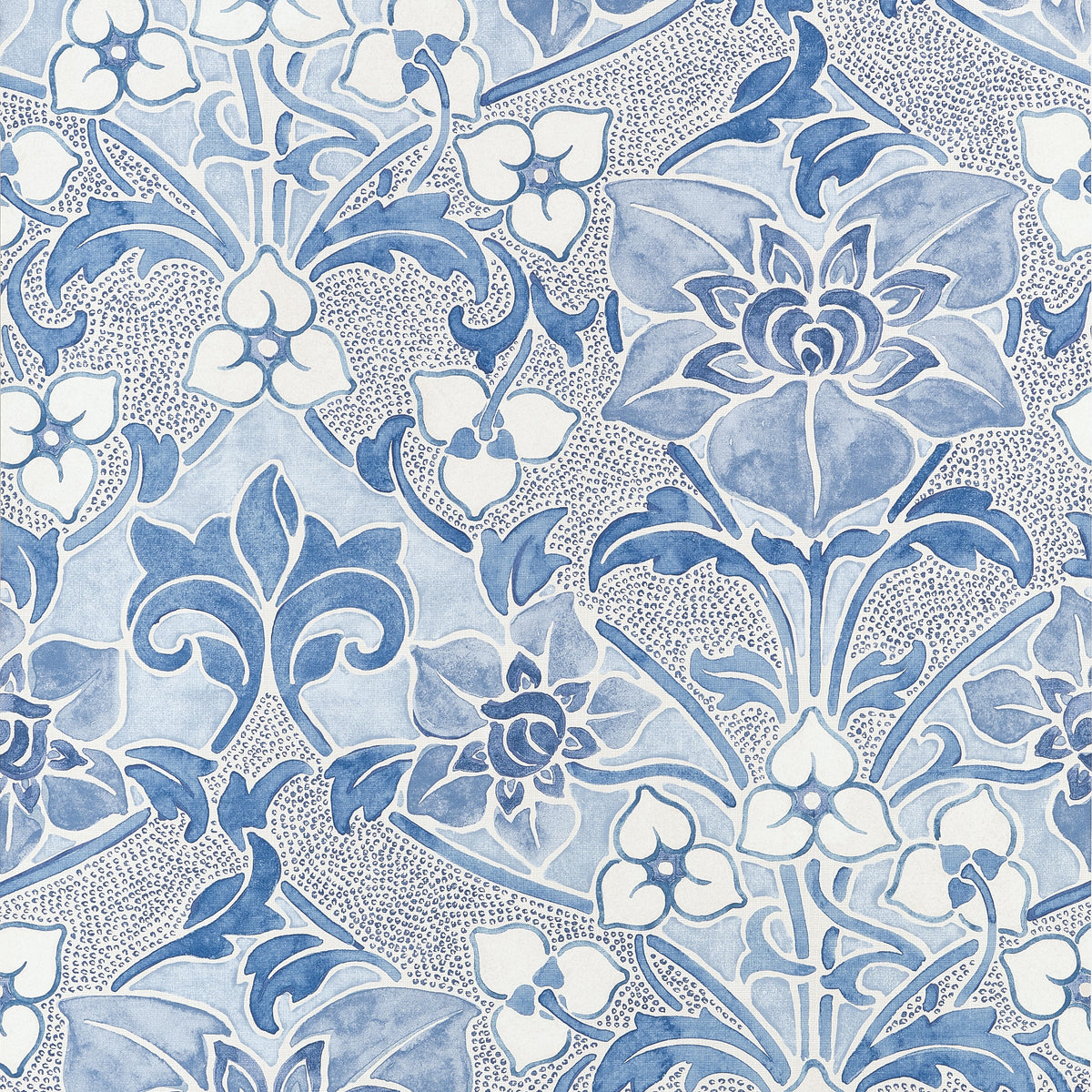 Woodford Wallpaper in Blue color - pattern number T14602 - by Thibaut in the Fairhaven collection