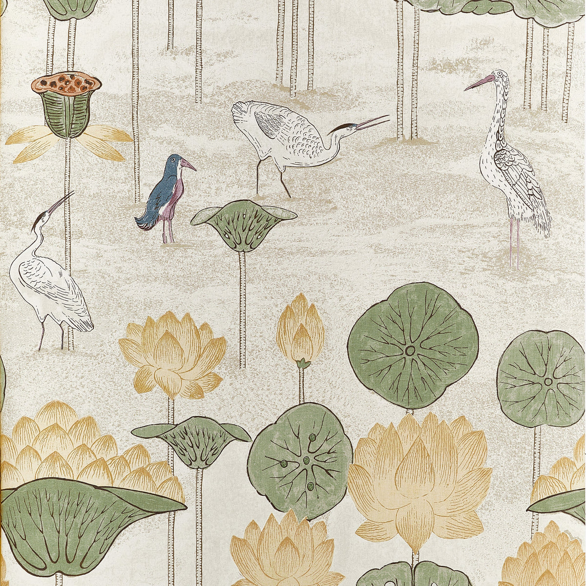 Malea Wallpaper in Gold color - pattern number T14634 - by Thibaut in the Fairhaven collection
