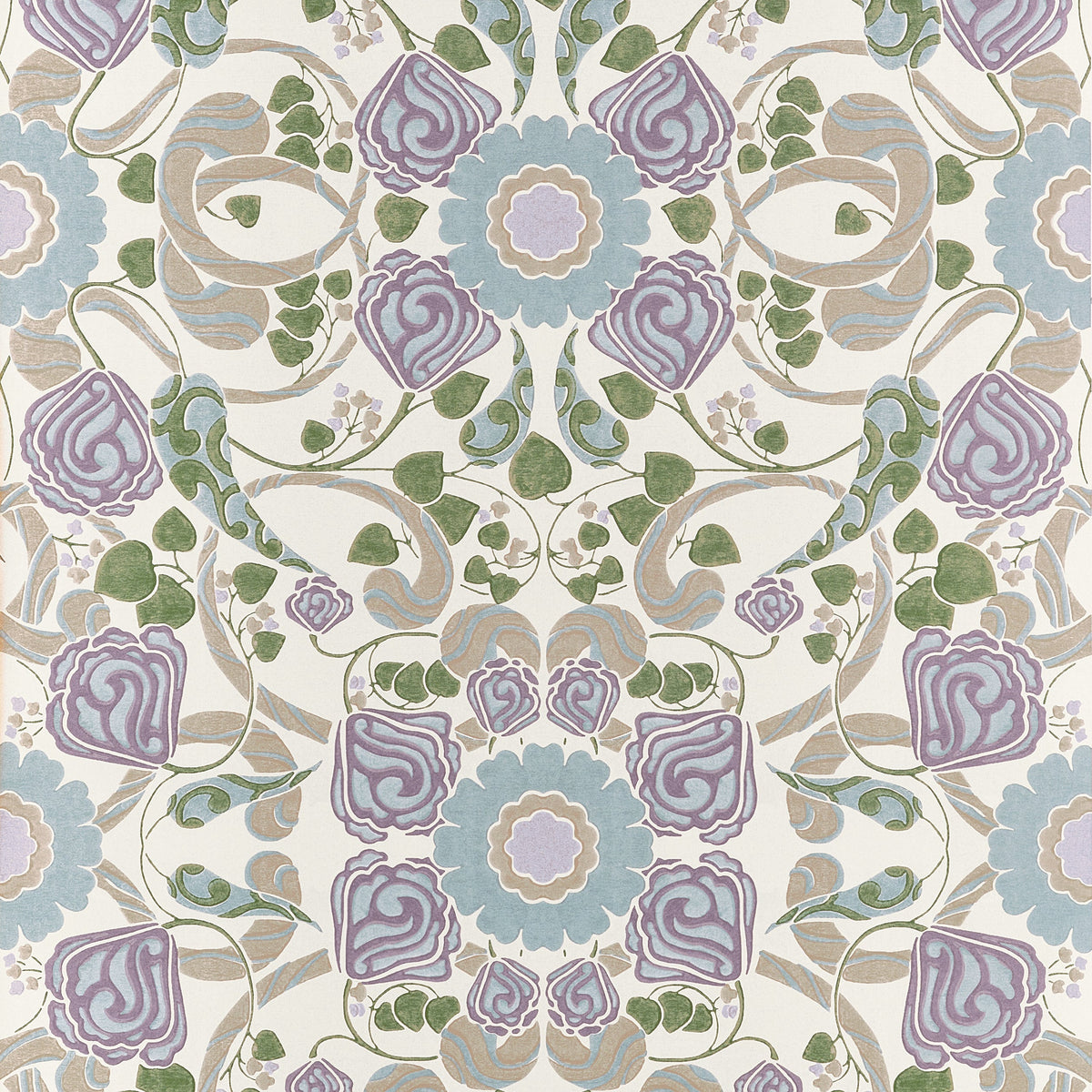 Margaux Wallpaper in Lavender and Blue color - pattern number T14645 - by Thibaut in the Fairhaven collection
