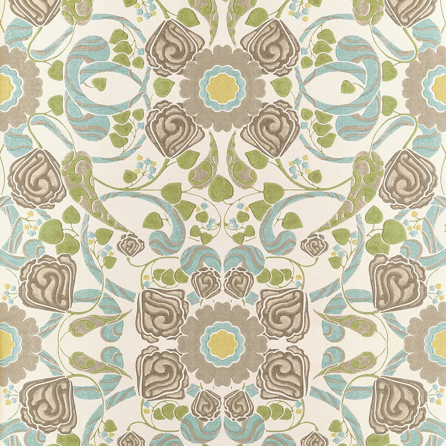 Margaux Wallpaper in Beige and Yellow color - pattern number T14648 - by Thibaut in the Fairhaven collection