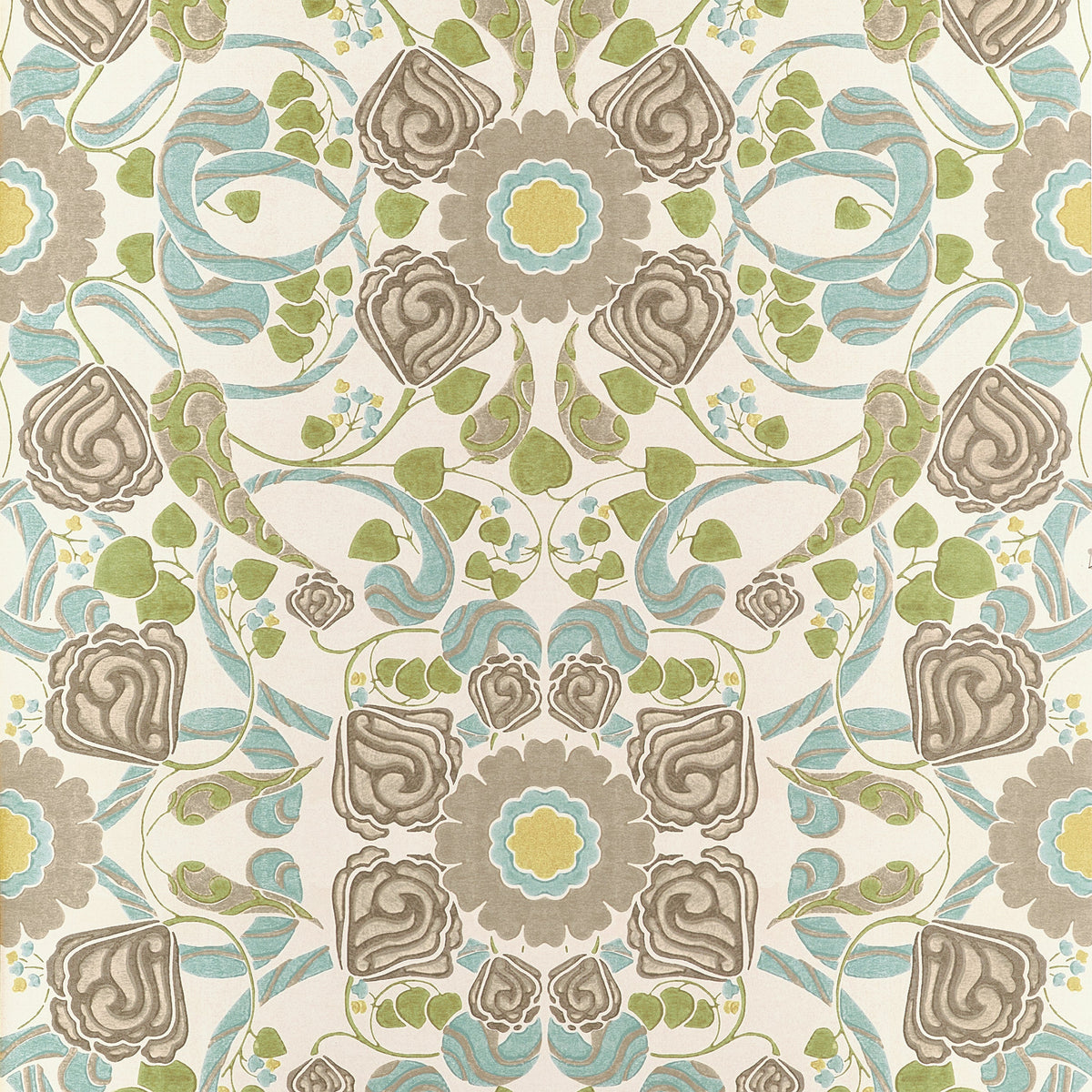 Margaux Wallpaper in Beige and Yellow color - pattern number T14648 - by Thibaut in the Fairhaven collection