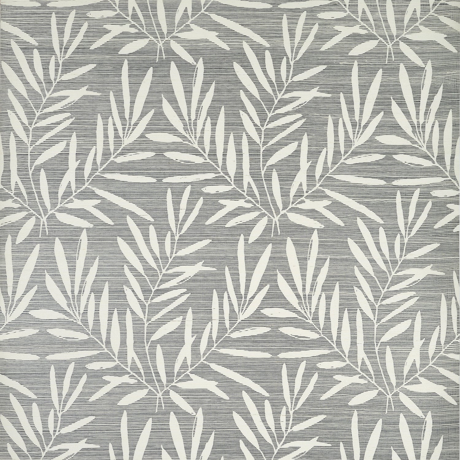 Summer Leaves fabric in charcoal color - pattern number T15801 - by Thibaut in the Islander collection