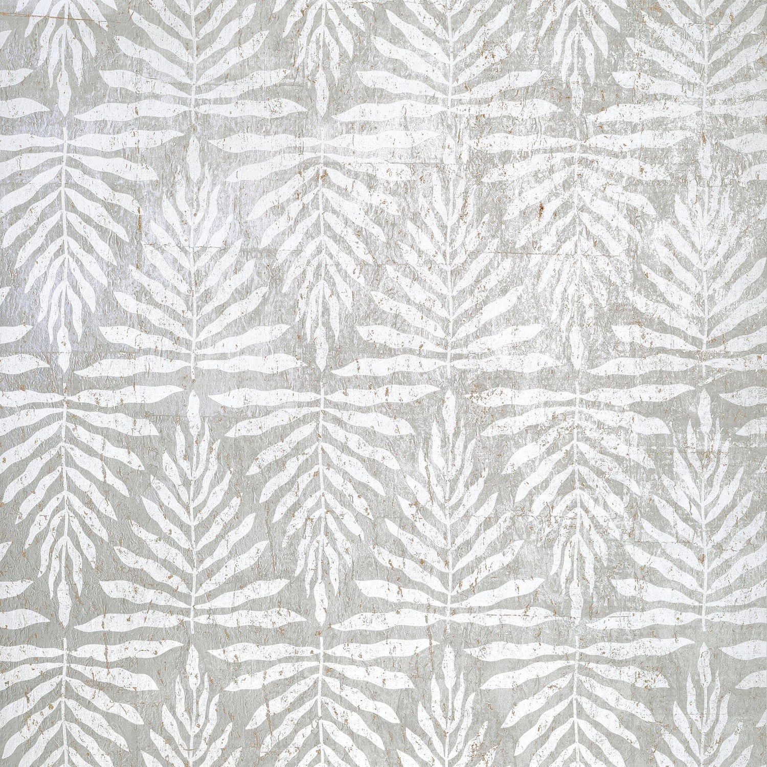 Gasparilla fabric in metallic silver and white color - pattern number T15813 - by Thibaut in the Islander collection