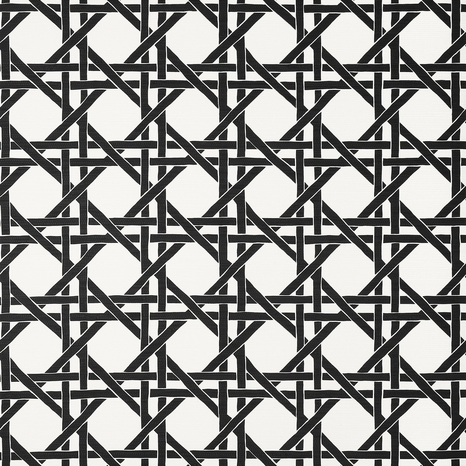 Canary Trellis fabric in black color - pattern number T15816 - by Thibaut in the Islander collection