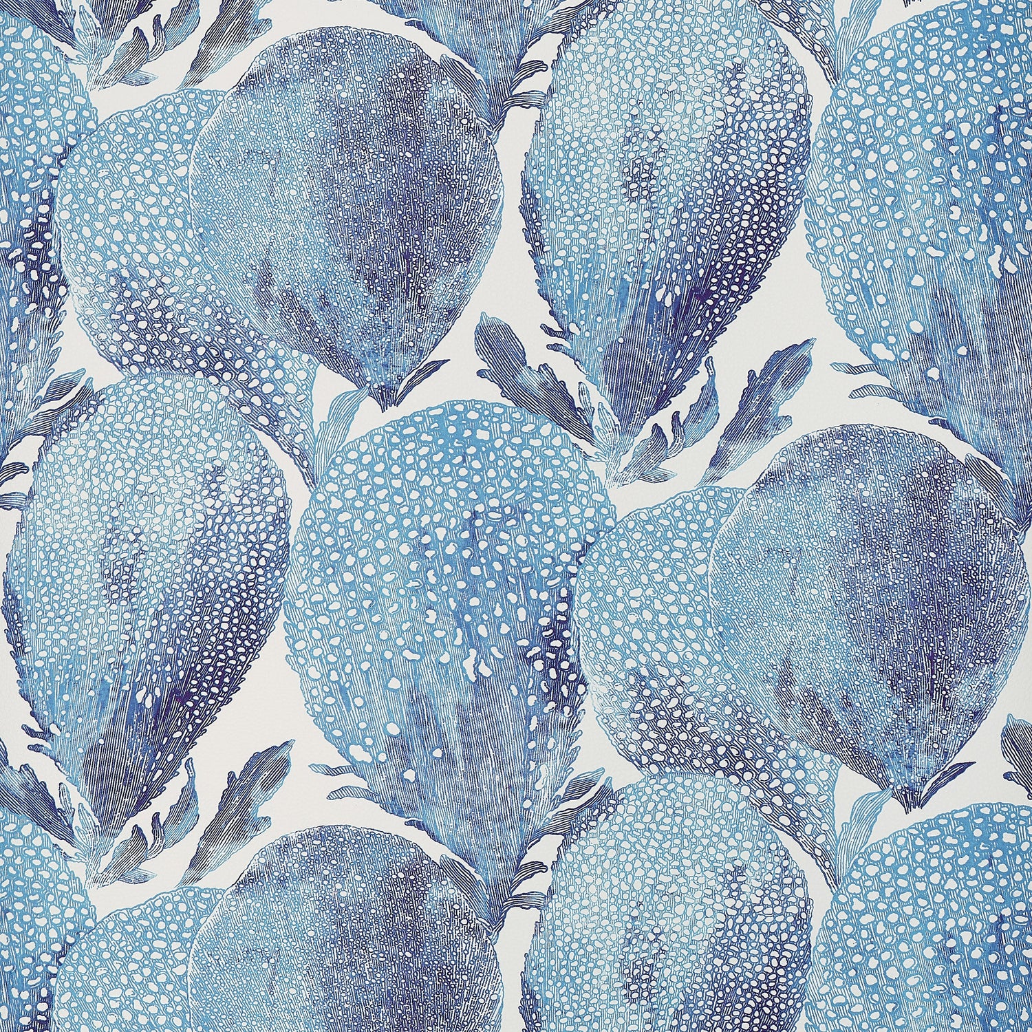 Under The Sea fabric in turquoise and plum color - pattern number T15823 - by Thibaut in the Islander collection