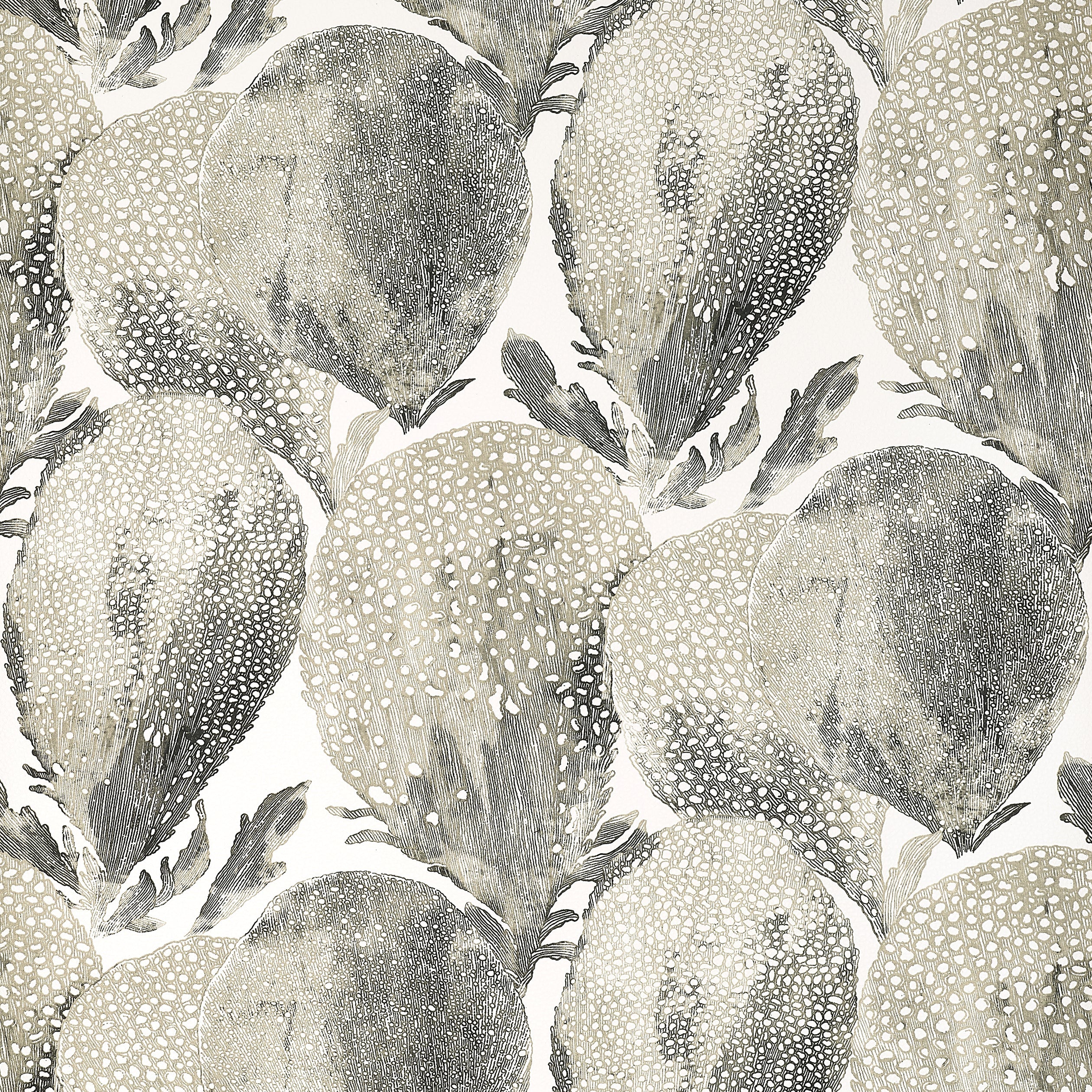 Under The Sea fabric in black and white color - pattern number T15826 - by Thibaut in the Islander collection