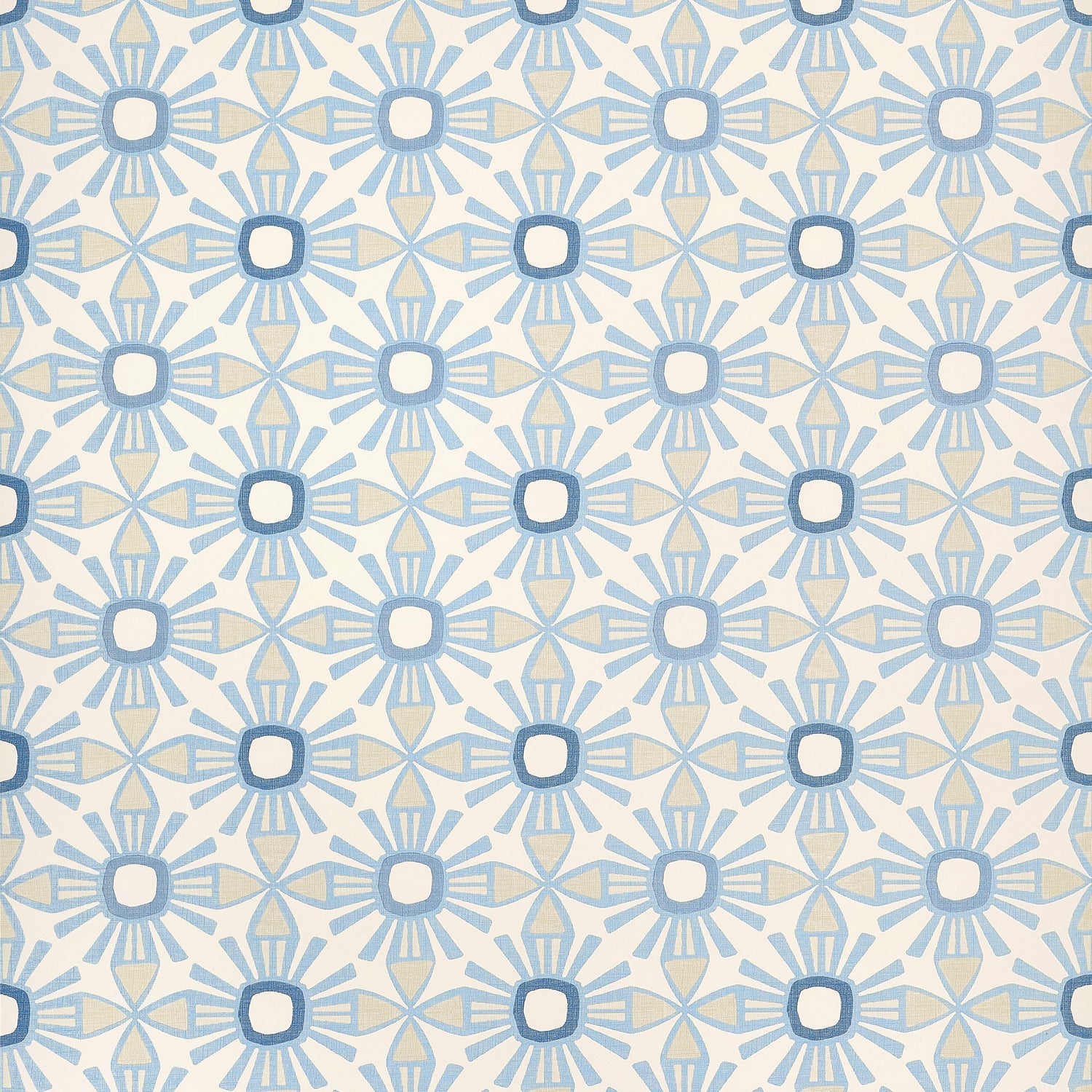 Kona wallpaper in blue and beige color - pattern number T15830 - by Thibaut in the Islander collection