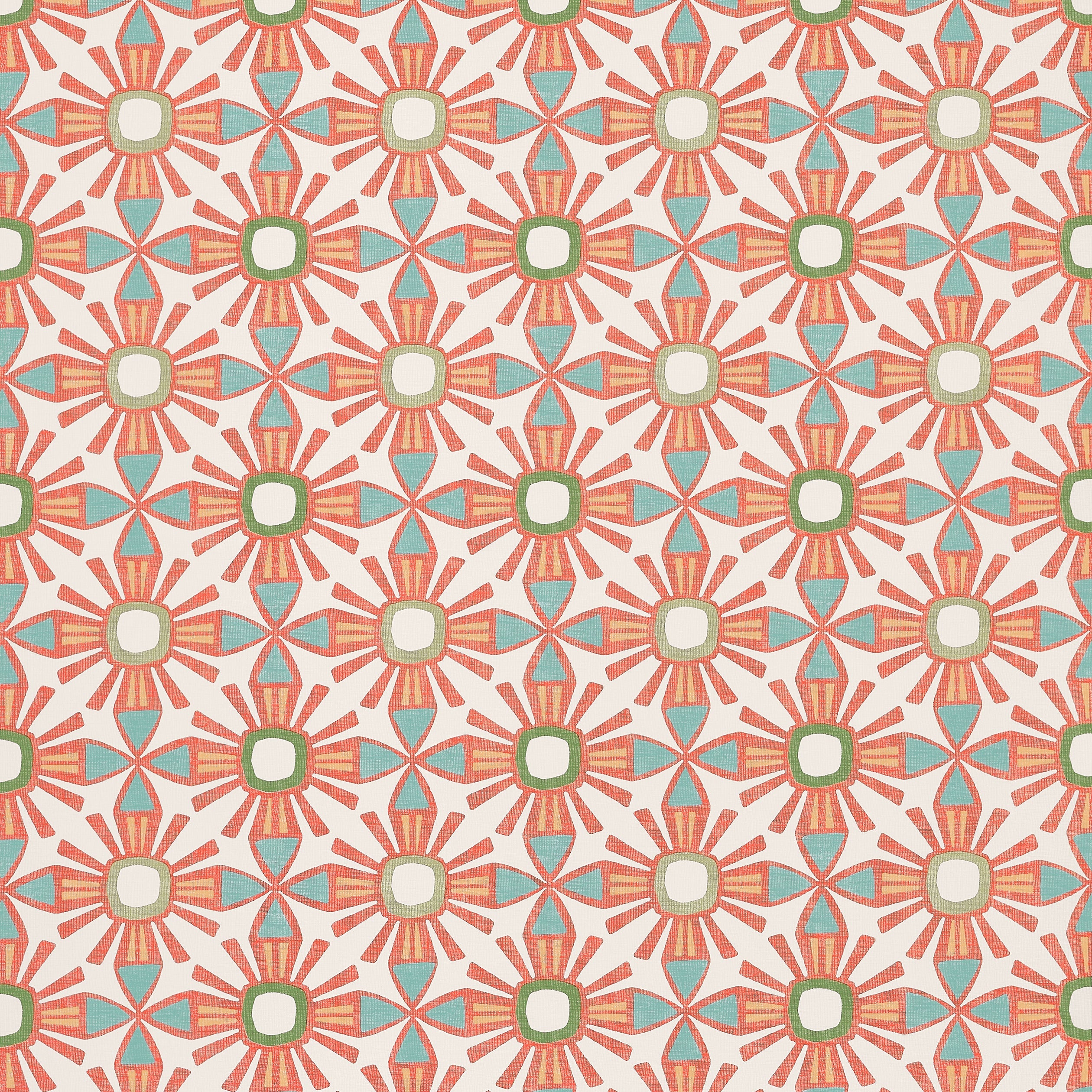 Kona wallpaper in coral color - pattern number T15832 - by Thibaut in the Islander collection