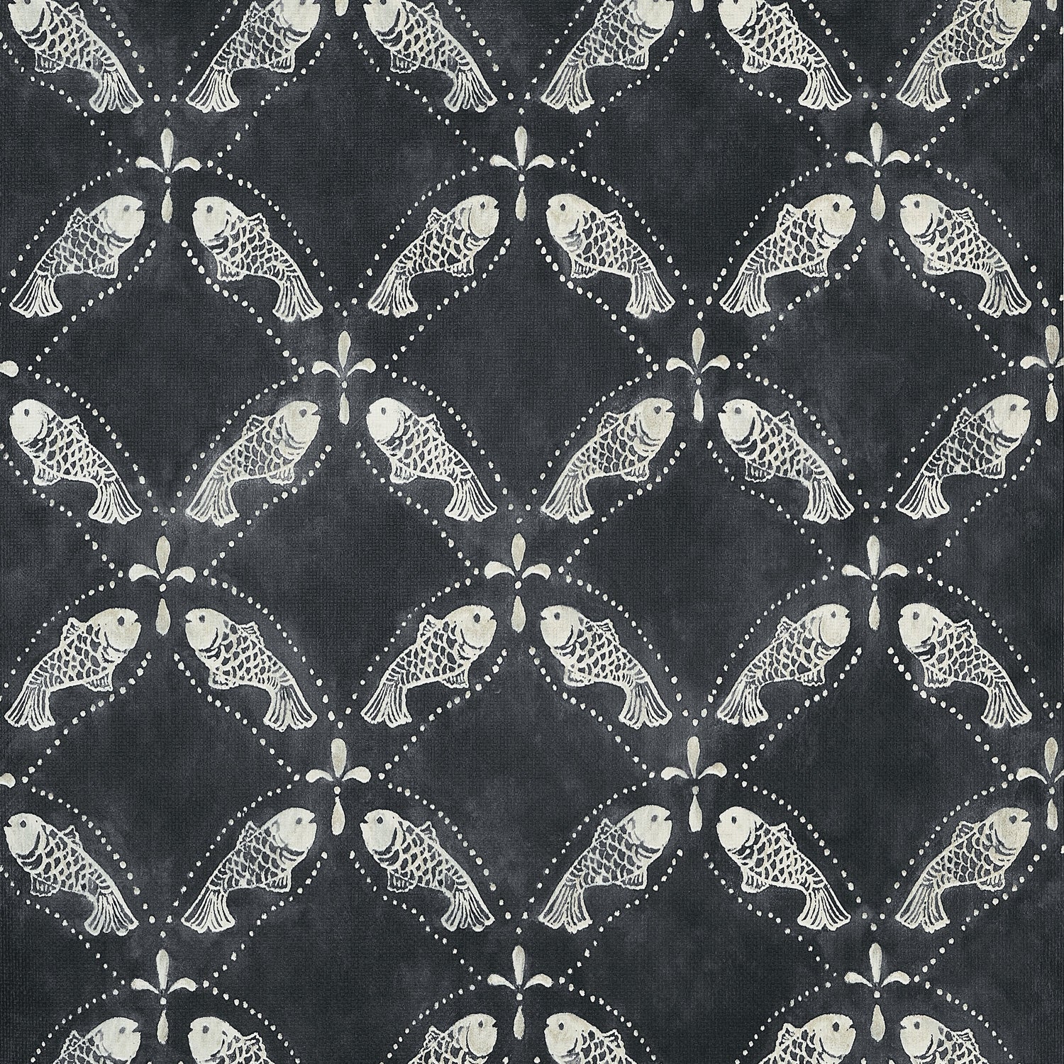 Santorini wallpaper in black color - pattern number T15833 - by Thibaut in the Islander collection