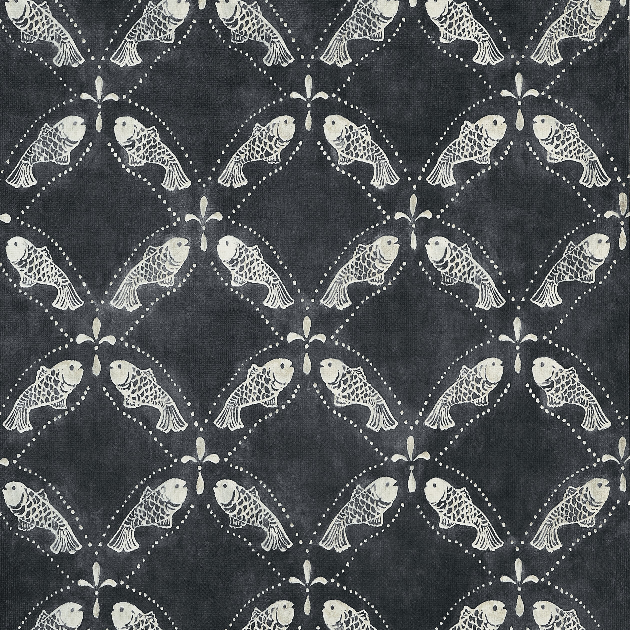 Santorini wallpaper in black color - pattern number T15833 - by Thibaut in the Islander collection