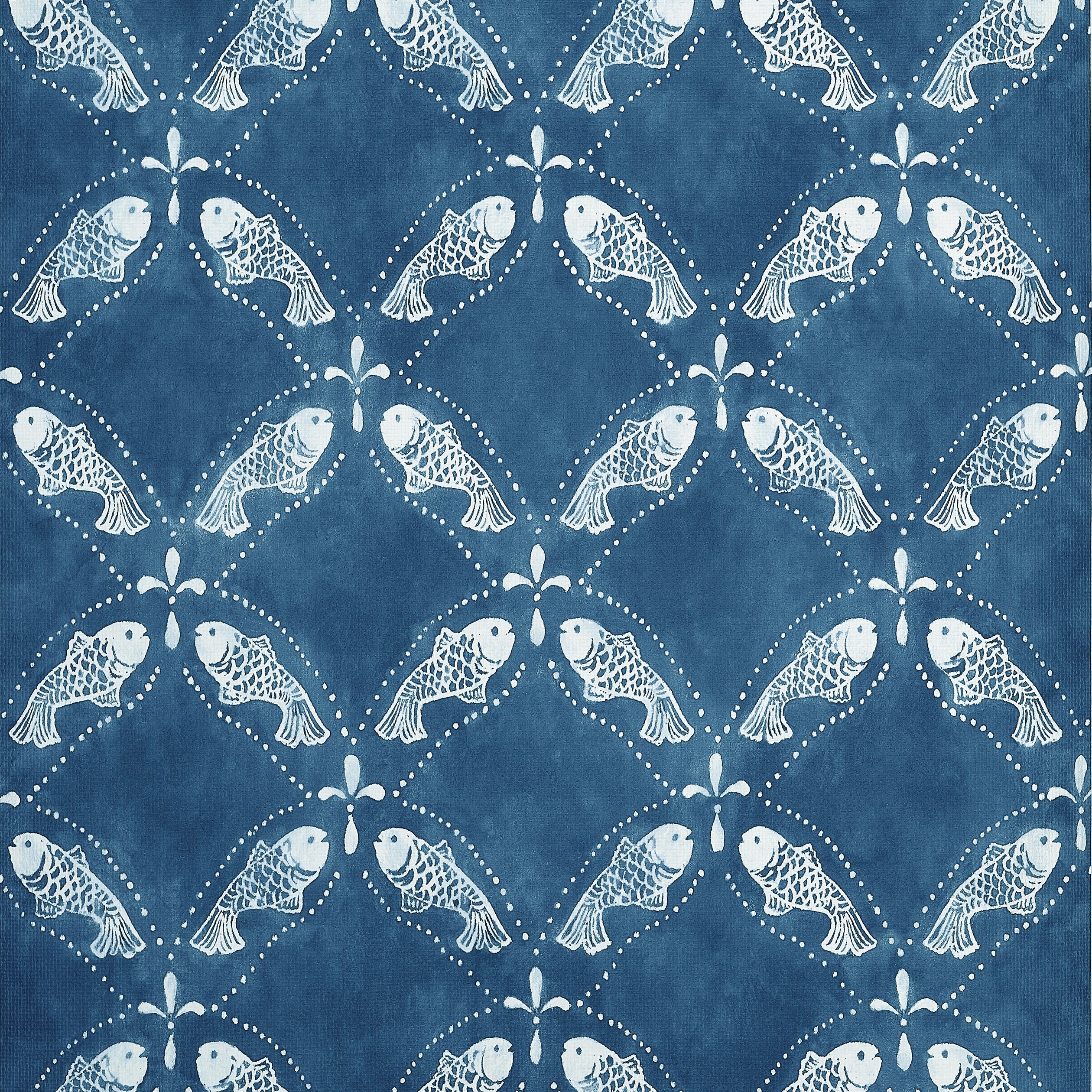 Santorini wallpaper in navy color - pattern number T15834 - by Thibaut in the Islander collection