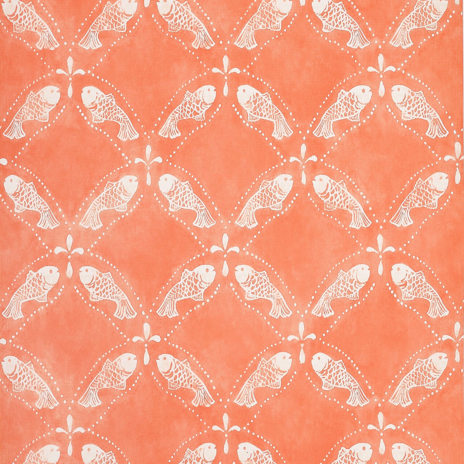 Santorini wallpaper in coral color - pattern number T15836 - by Thibaut in the Islander collection