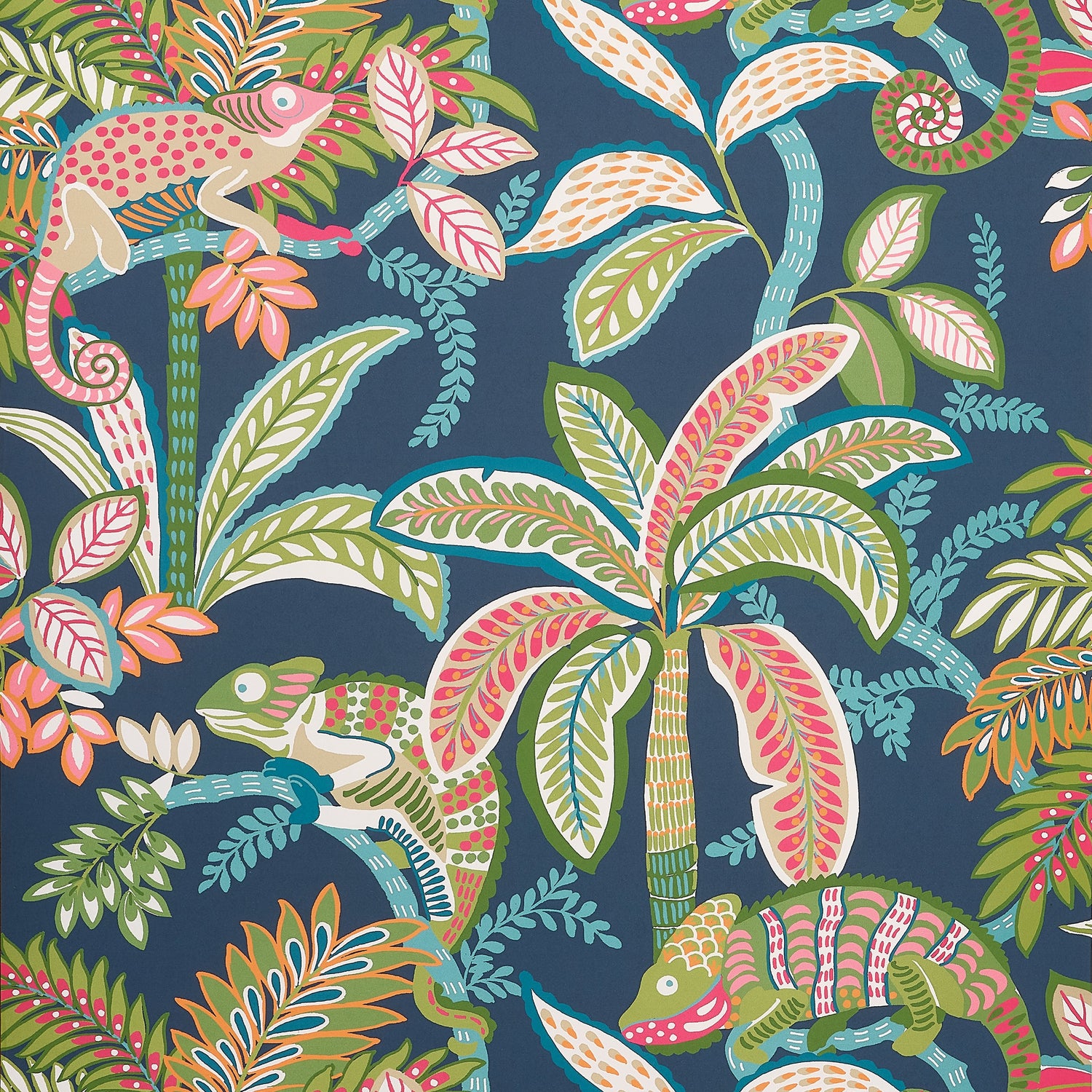Iggy fabric in navy color - pattern number T15846 - by Thibaut in the Islander collection
