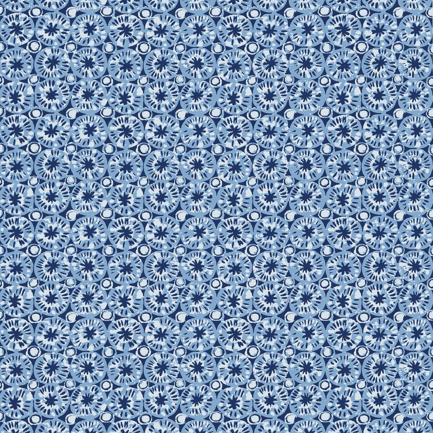 Sand Dollar fabric in blue color - pattern number T15855 - by Thibaut in the Islander collection