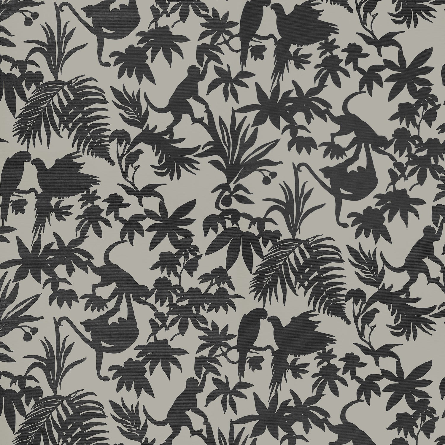 St Kitts fabric in black and tan color - pattern number T15861 - by Thibaut in the Islander collection