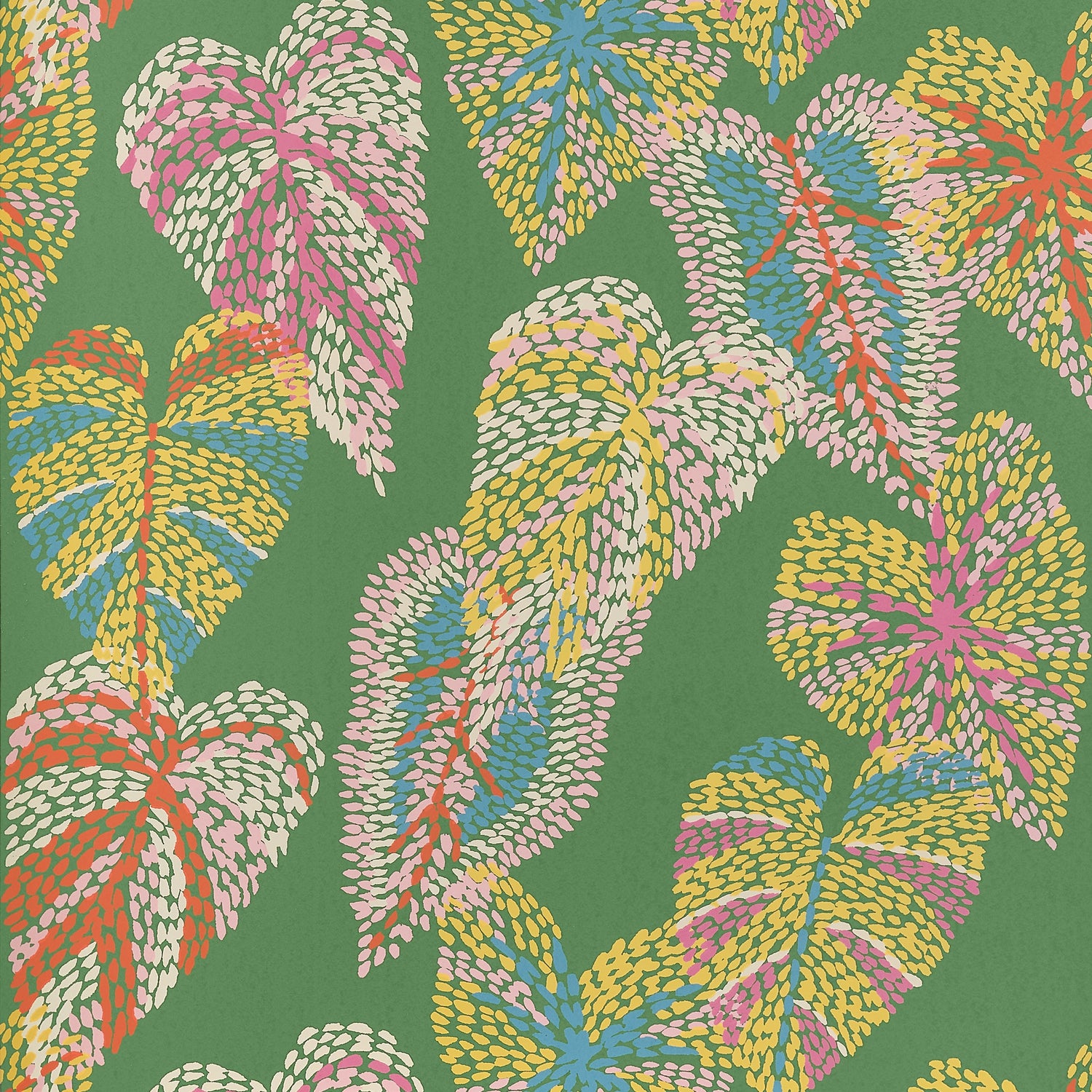 Delila wallpaper in green color - pattern number T15866 - by Thibaut in the Islander collection