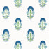 Tybee Bud fabric in green and blue color - pattern number T16215 - by Thibaut in the Kismet by Thibaut collection