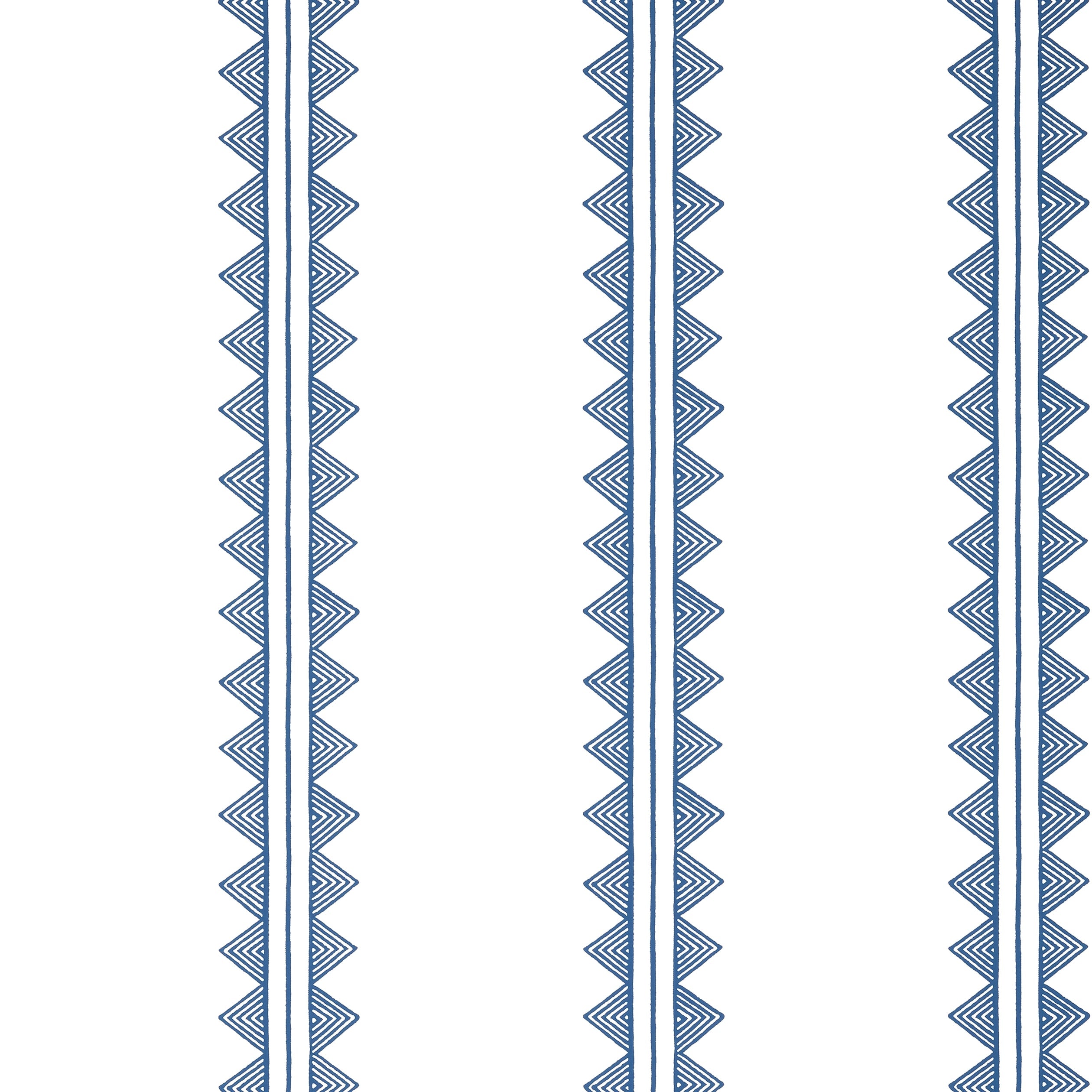 Agave Stripe fabric in navy color - pattern number T16226 - by Thibaut in the Kismet by Thibaut collection