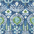 Mendoza Suzani fabric in blue and green on navy color - pattern number T16241 - by Thibaut in the Kismet by Thibaut collection