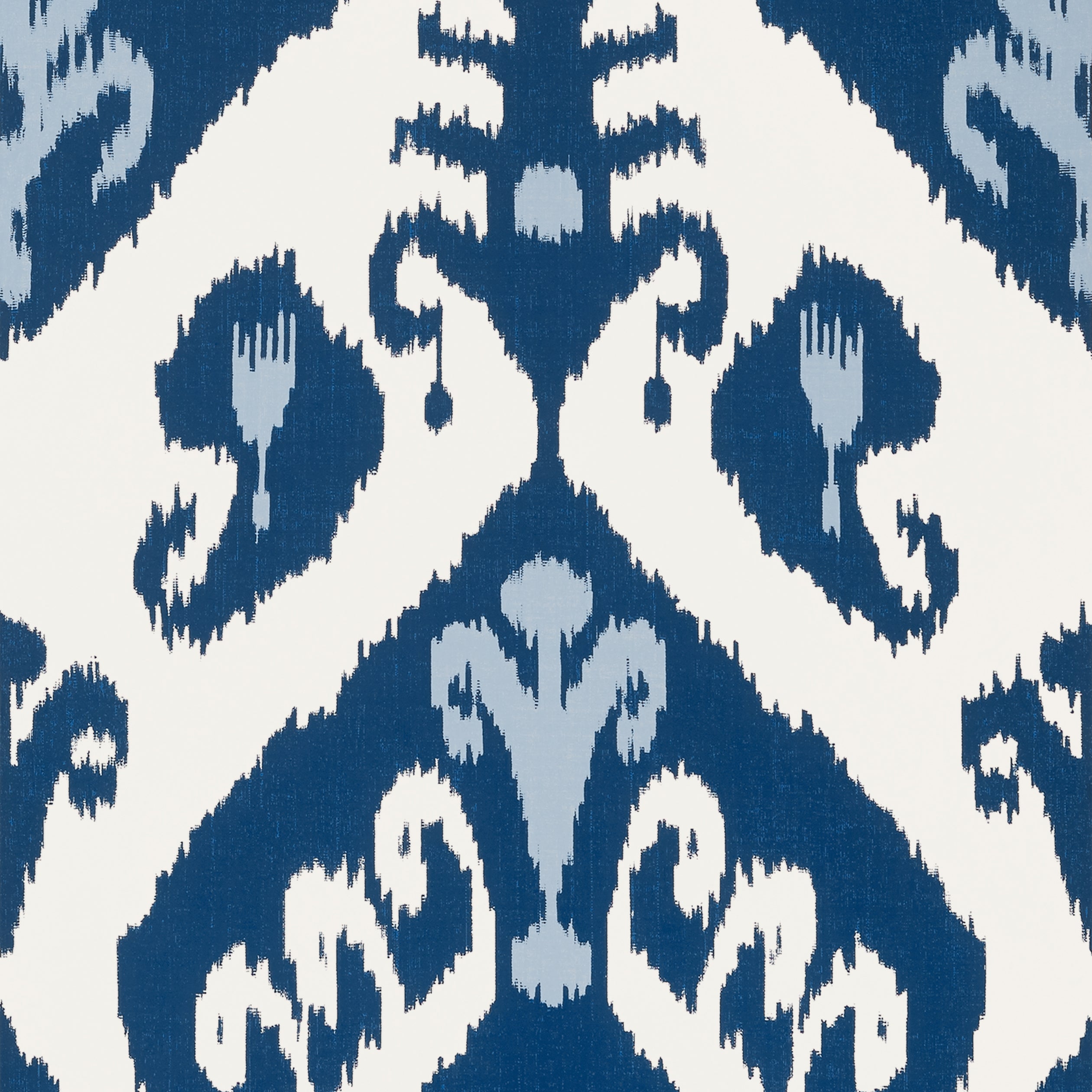 Indies Ikat wallpaper in navy color - pattern number T16245 - by Thibaut in the Kismet by Thibaut collection