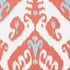 Indies Ikat wallpaper in coral color - pattern number T16247 - by Thibaut in the Kismet by Thibaut collection