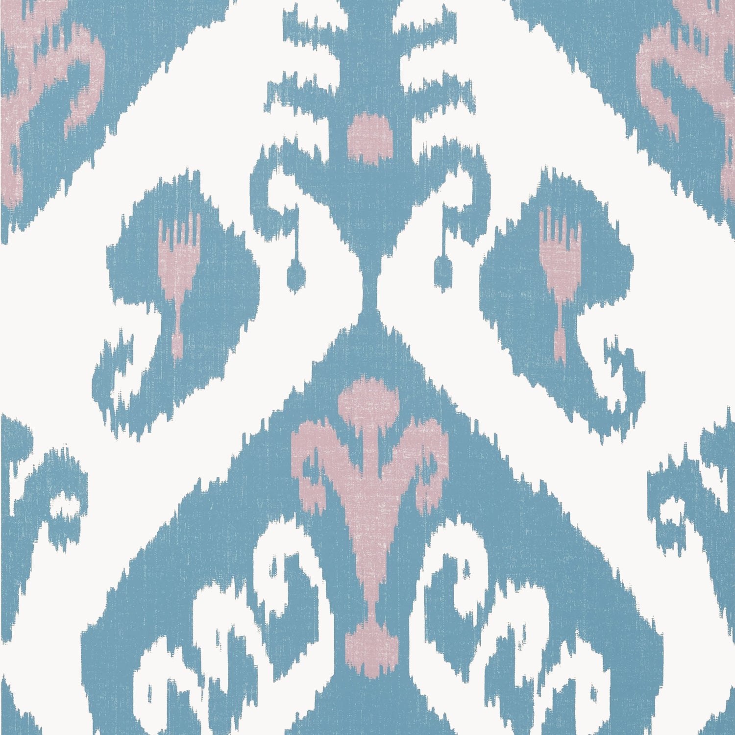 Indies Ikat wallpaper in lavender and french blue color - pattern number T16249 - by Thibaut in the Kismet by Thibaut collection