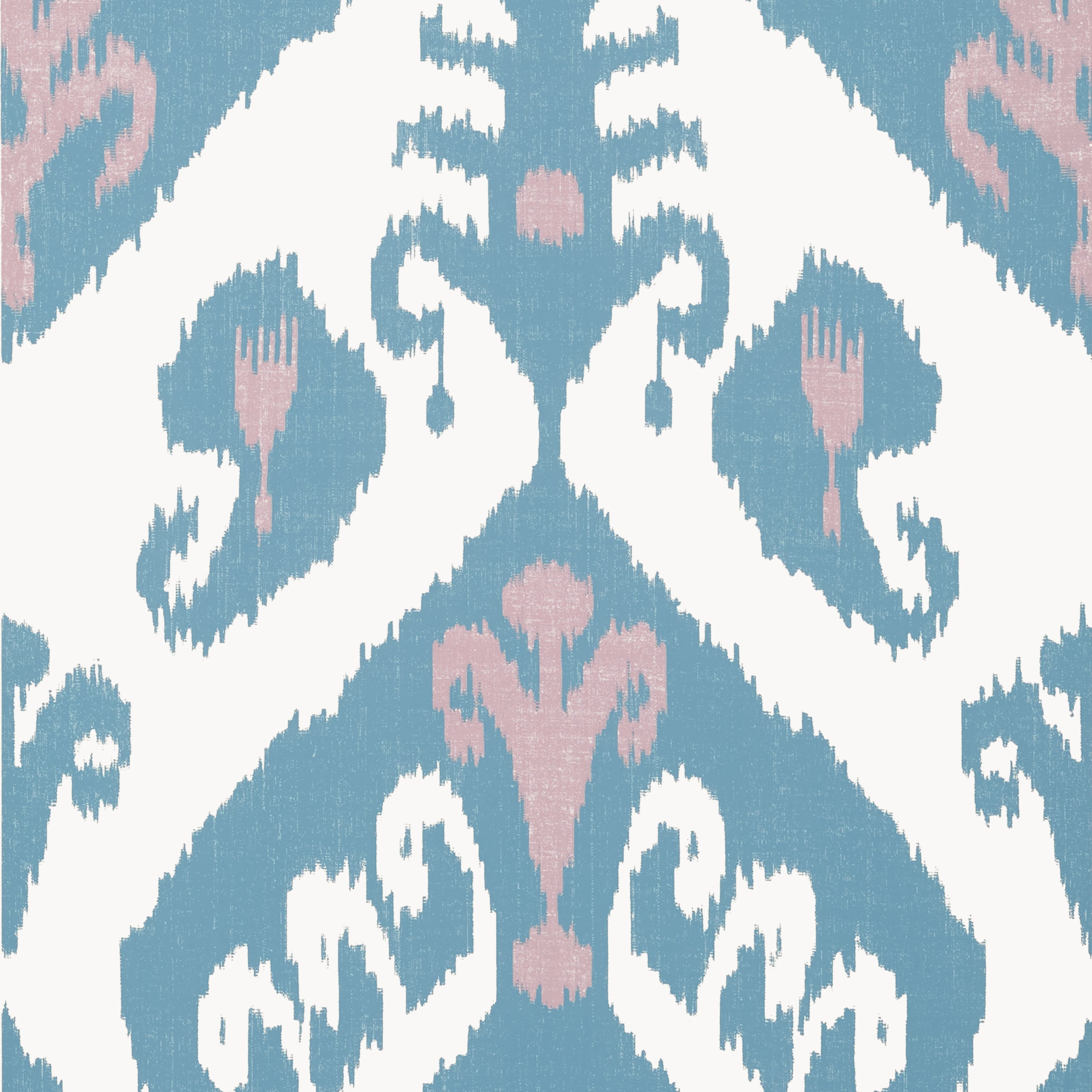 Indies Ikat wallpaper in lavender and french blue color - pattern number T16249 - by Thibaut in the Kismet by Thibaut collection