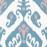 Indies Ikat wallpaper in lavender and french blue color - pattern number T16249 - by Thibaut in the Kismet by Thibaut collection
