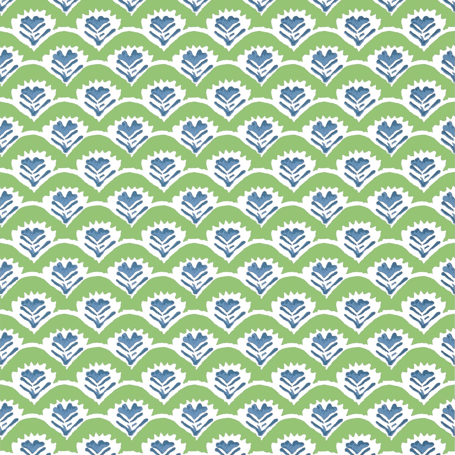 Emily wallpaper in green and blue color - pattern number T16251 - by Thibaut in the Kismet by Thibaut collection