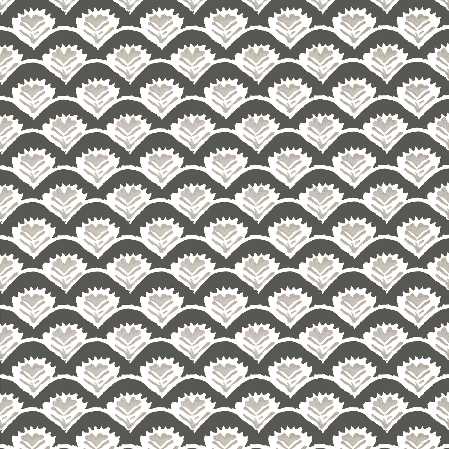 Emily wallpaper in black and beige color - pattern number T16252 - by Thibaut in the Kismet by Thibaut collection