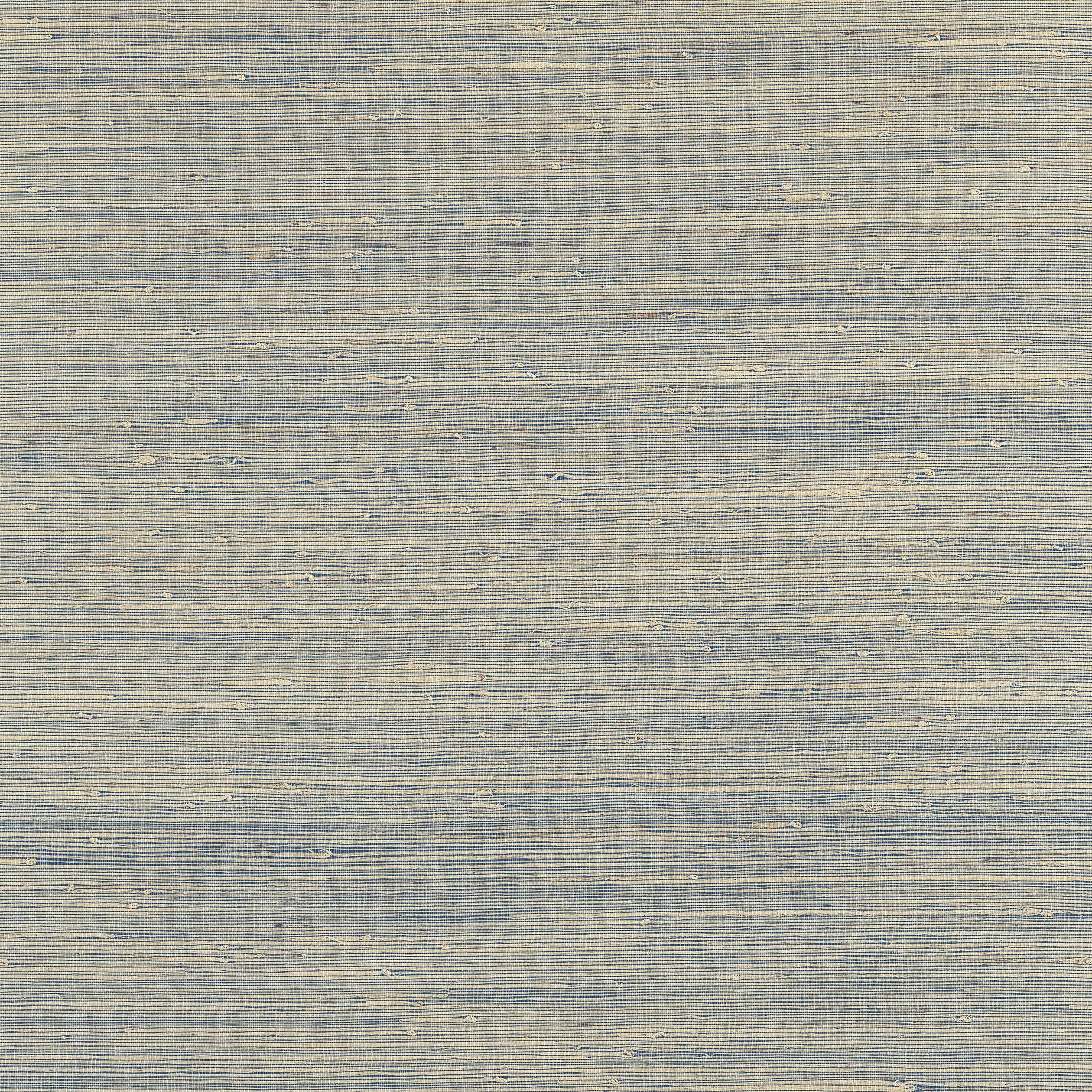 Sydney wallpaper in royal blue color - pattern number T19652 - by Thibaut in the Grasscloth Resource Volume 6 collection