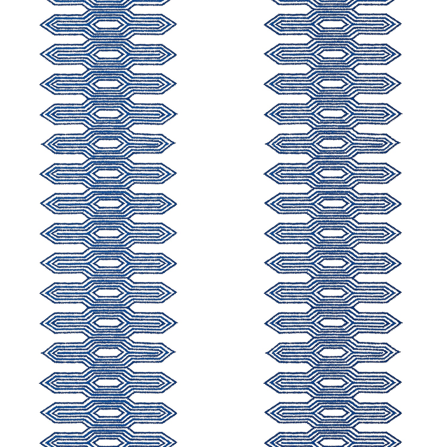 Nola Stripe fabric in navy color - pattern number T20810 - by Thibaut in the Eden collection