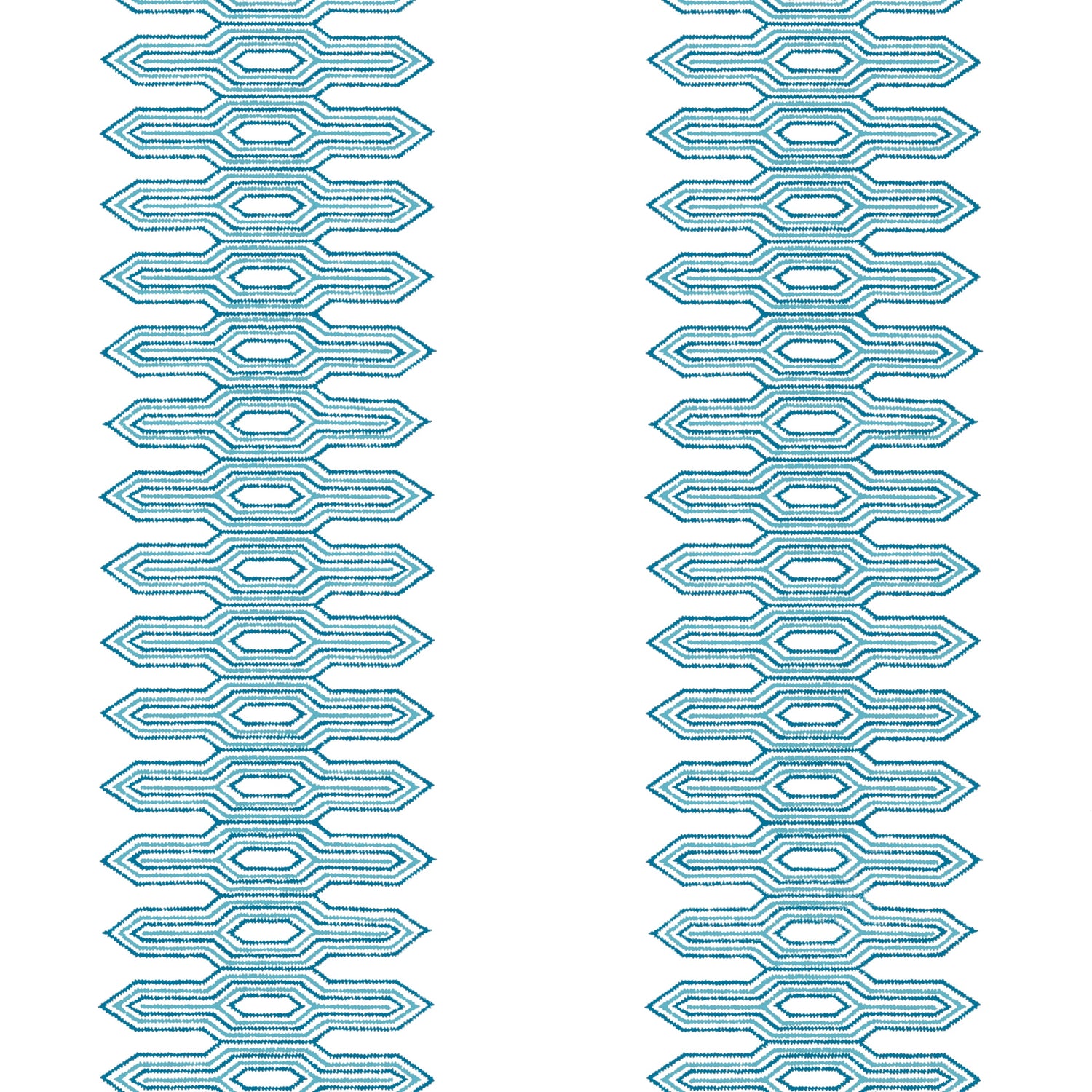 Nola Stripe fabric in aqua color - pattern number T20811 - by Thibaut in the Eden collection